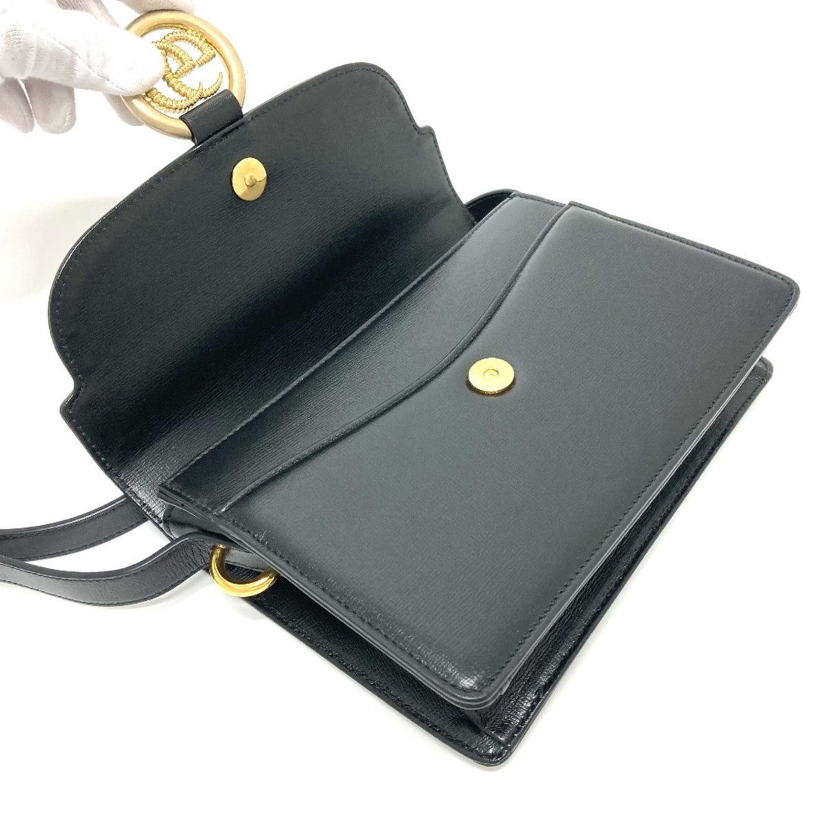 Gucci Black Leather Shoulder Bag (Pre-Owned)