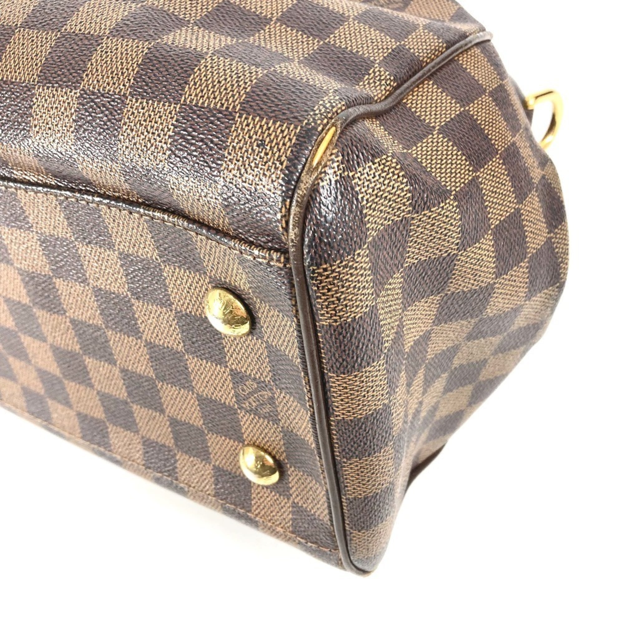 Louis Vuitton Damier Brown Ebene Damier Canvas Handbag Tote Bag (Pre-Owned)