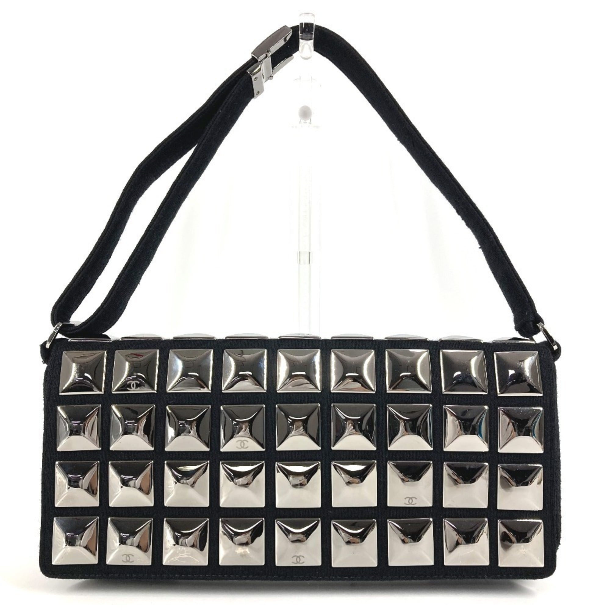 Chanel Black Cotton Shoulder Bag (Pre-Owned)