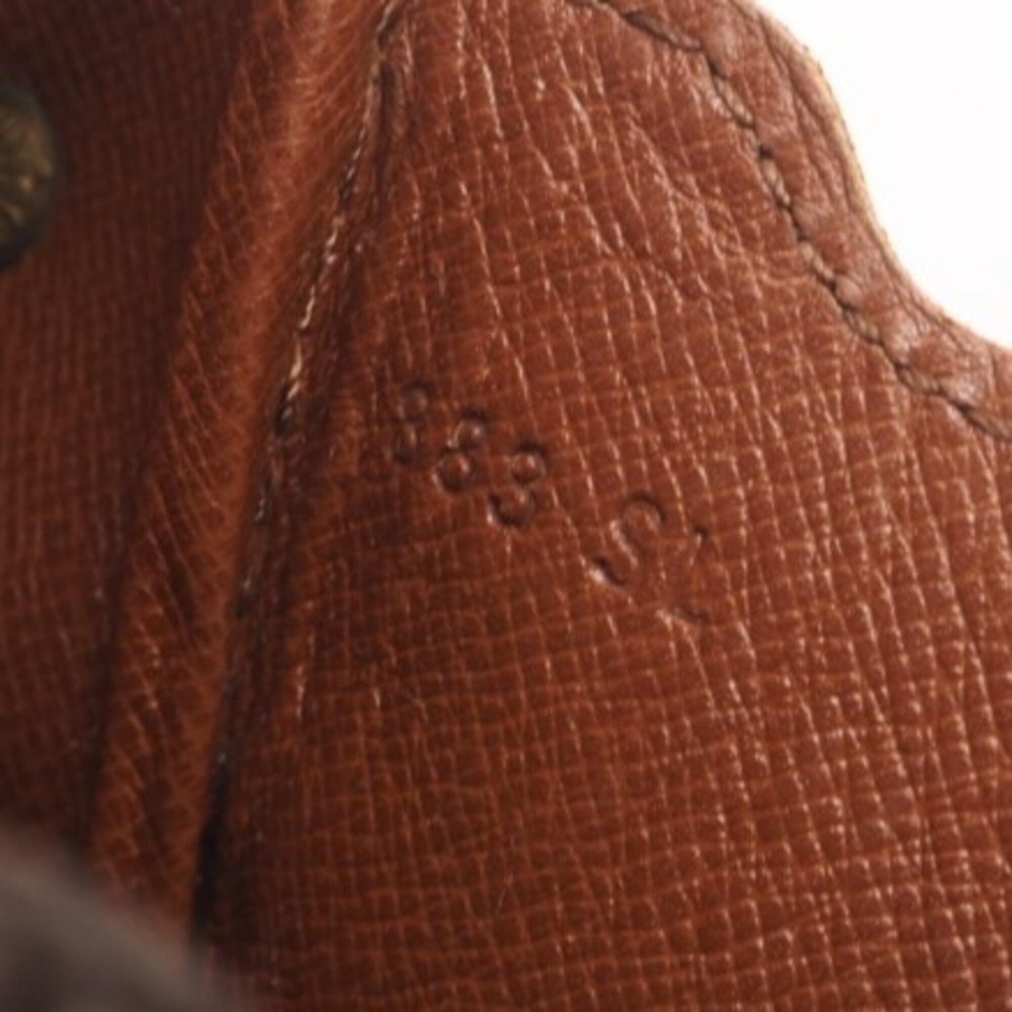 Louis Vuitton Monogram Beige Brown Coated Canvas Leather Shoulder Bag (Pre-Owned)