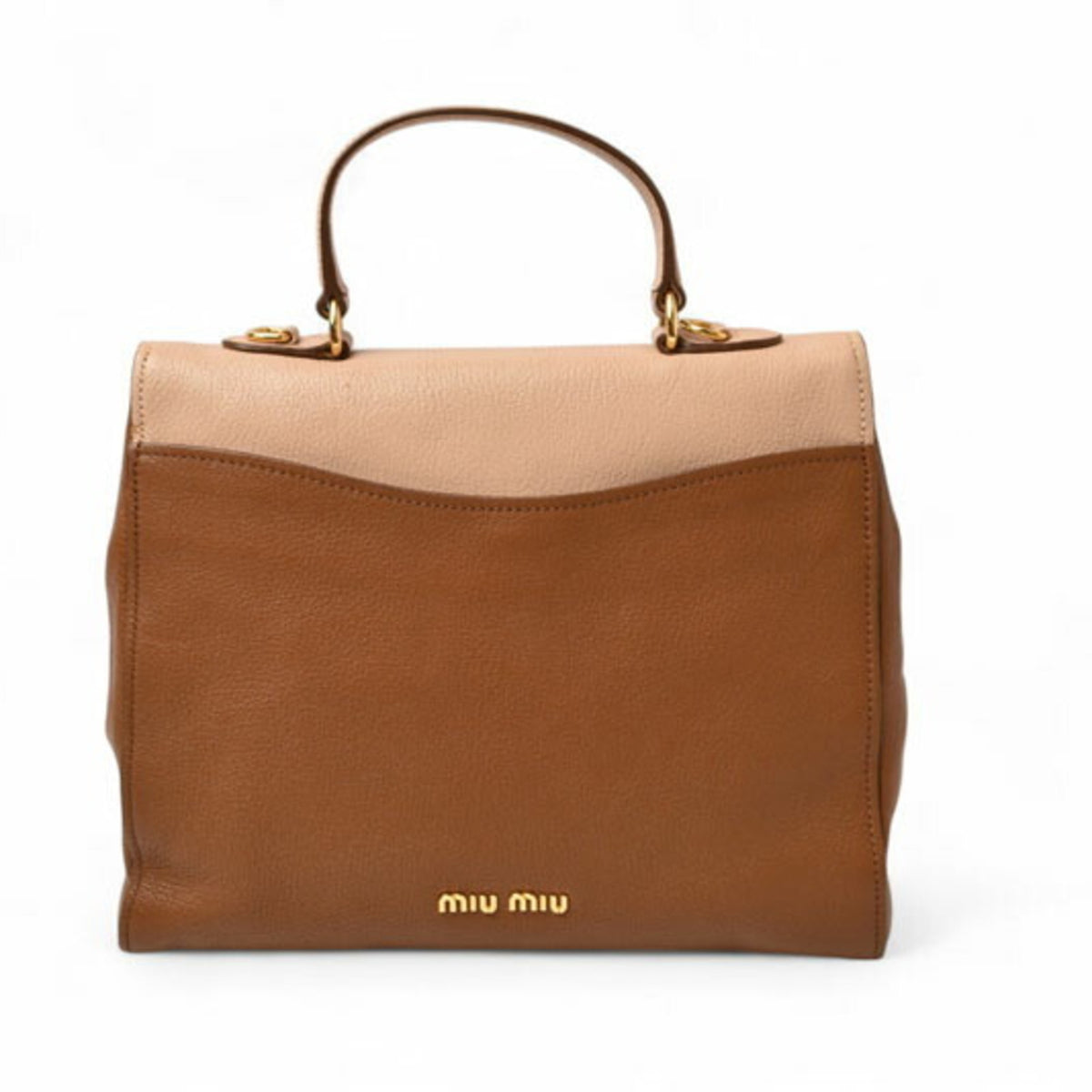 Miu Miu Brown Leather Handbag Shoulder Bag (Pre-Owned)