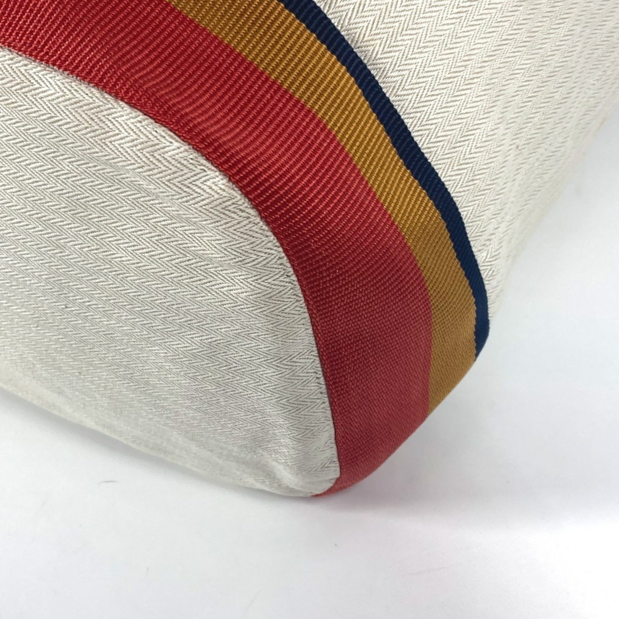 Hermes Beige Canvas Shoulder Bag (Pre-Owned)