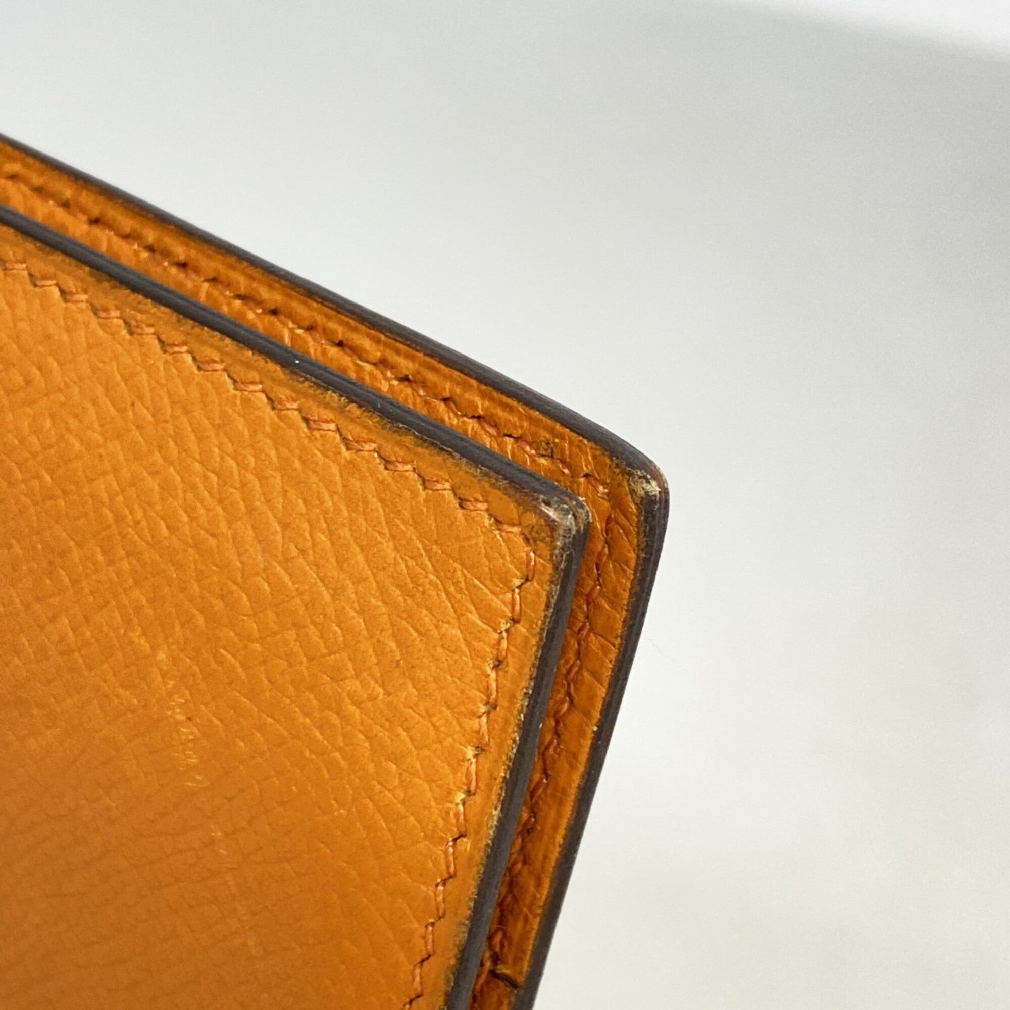 Hermes Orange Epsom Leather Long Wallet (Bi-Fold) (Pre-Owned)
