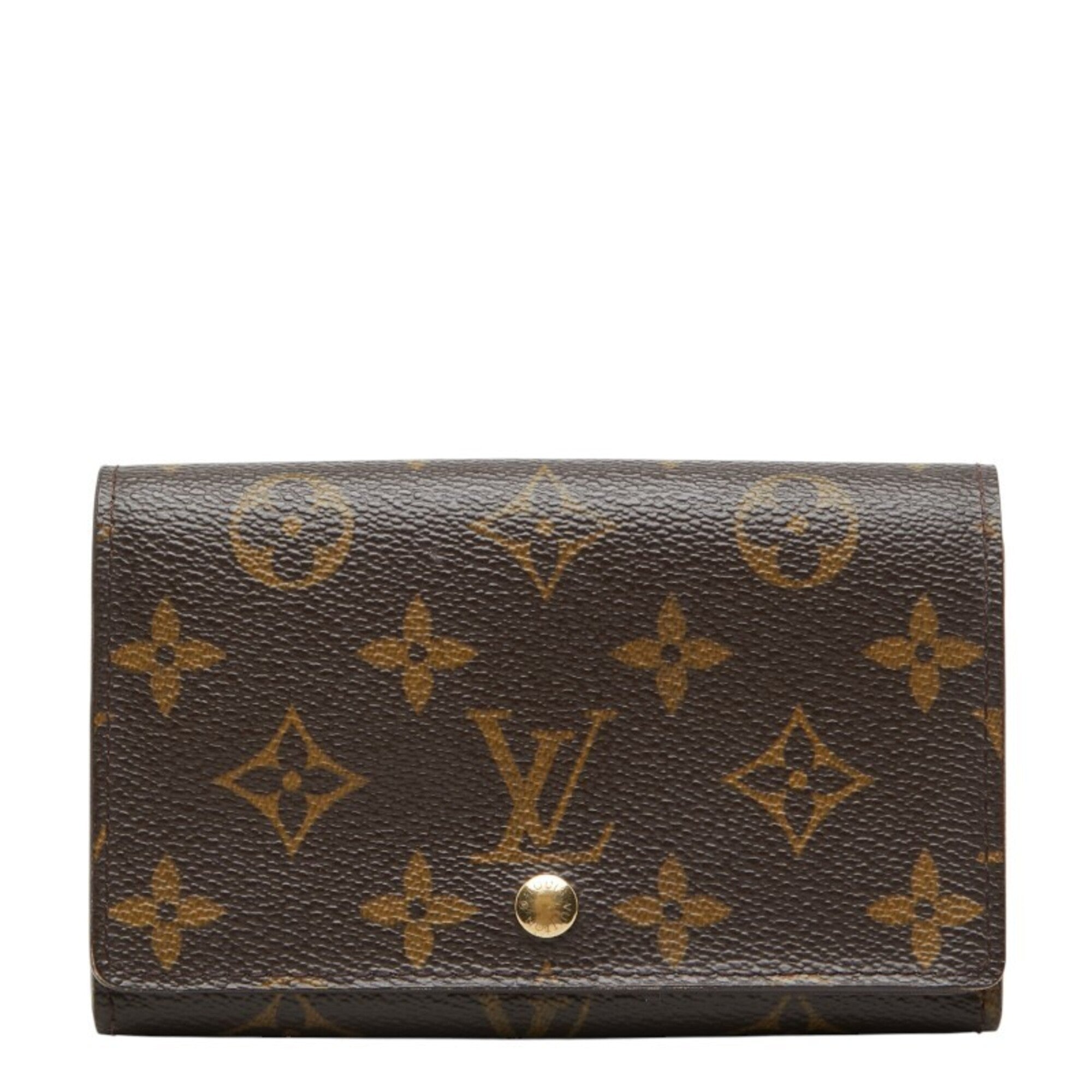 Louis Vuitton Brown Pvc Leather Long Wallet (Bi-Fold) (Pre-Owned)