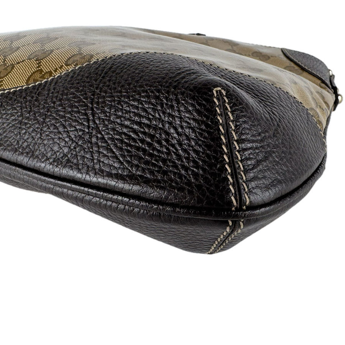 Gucci Brown Coated Canvas Leather Shoulder Bag (Pre-Owned)