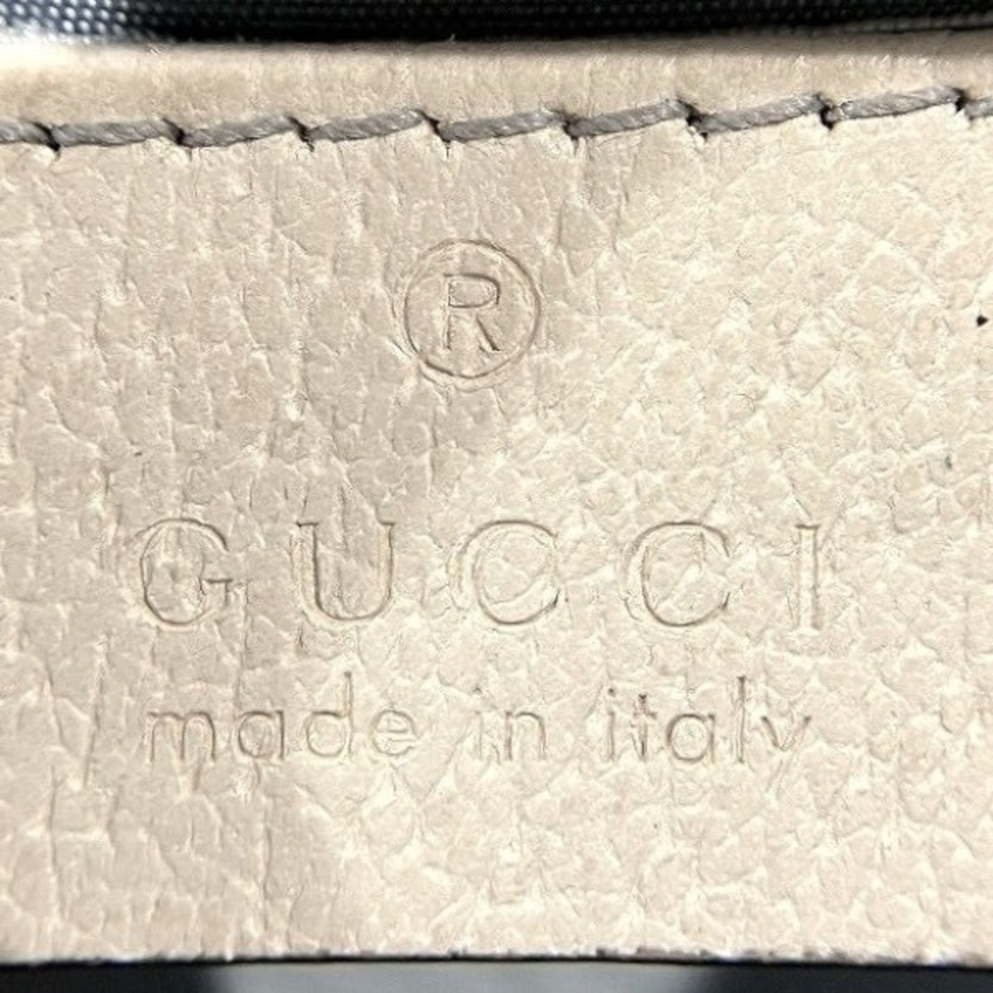 Gucci Ivory Leather Handbag Shoulder Bag (Pre-Owned)