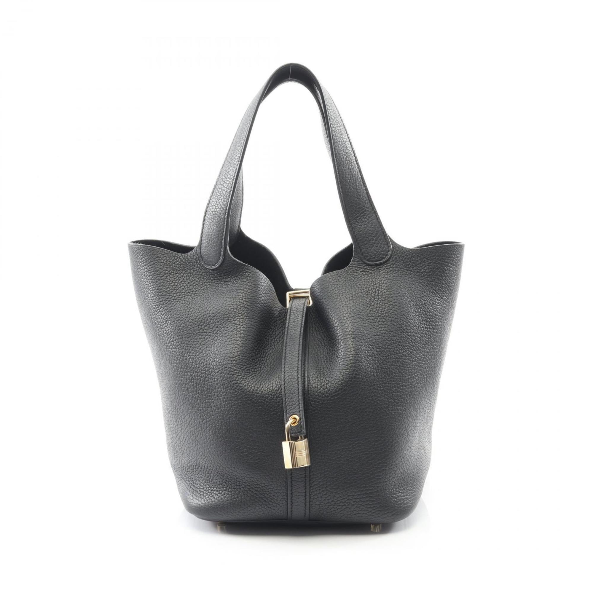 Hermes Black Taurillon Clemence Leather Handbag (Pre-Owned)