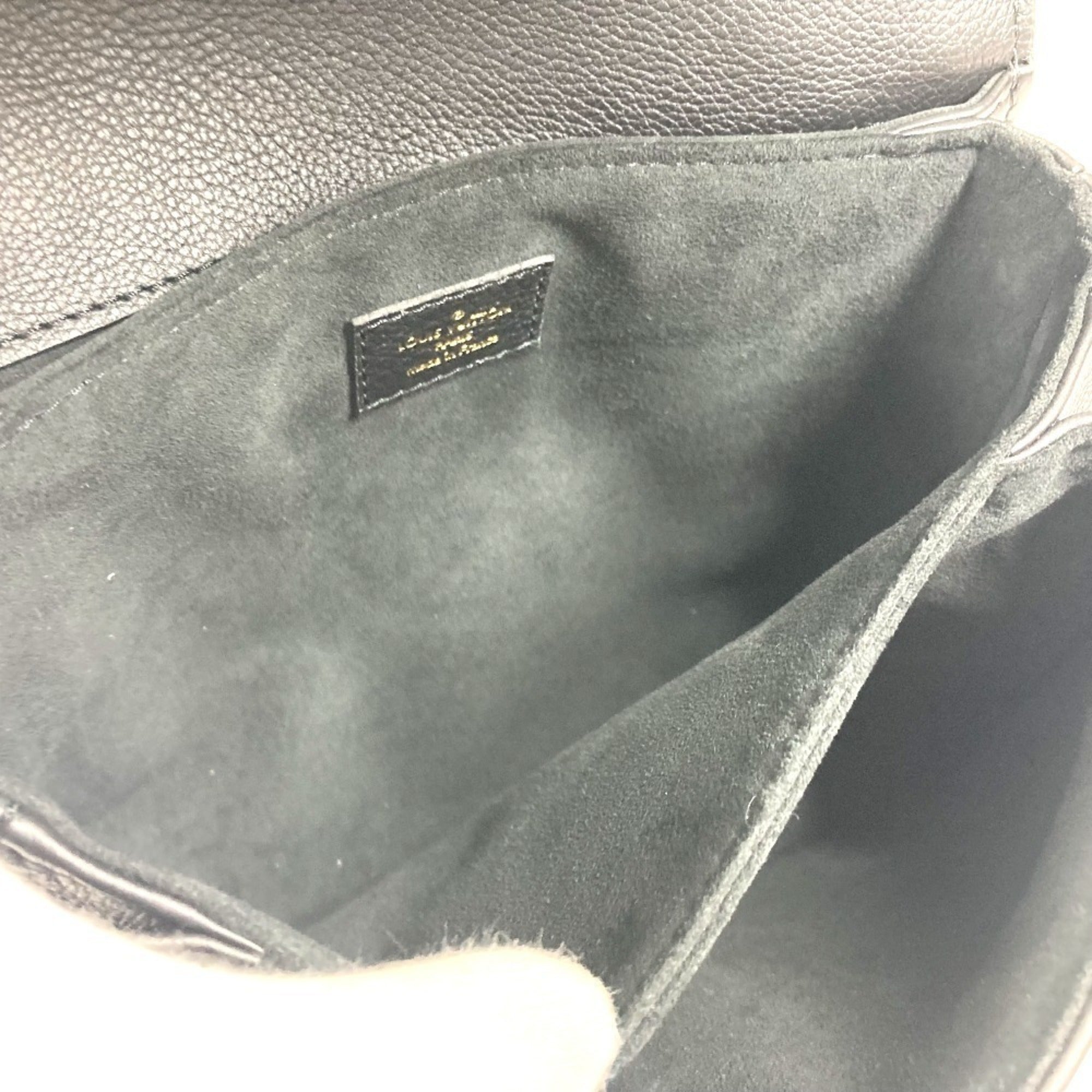 Louis Vuitton Black Noir Leather Handbag Shoulder Bag (Pre-Owned)
