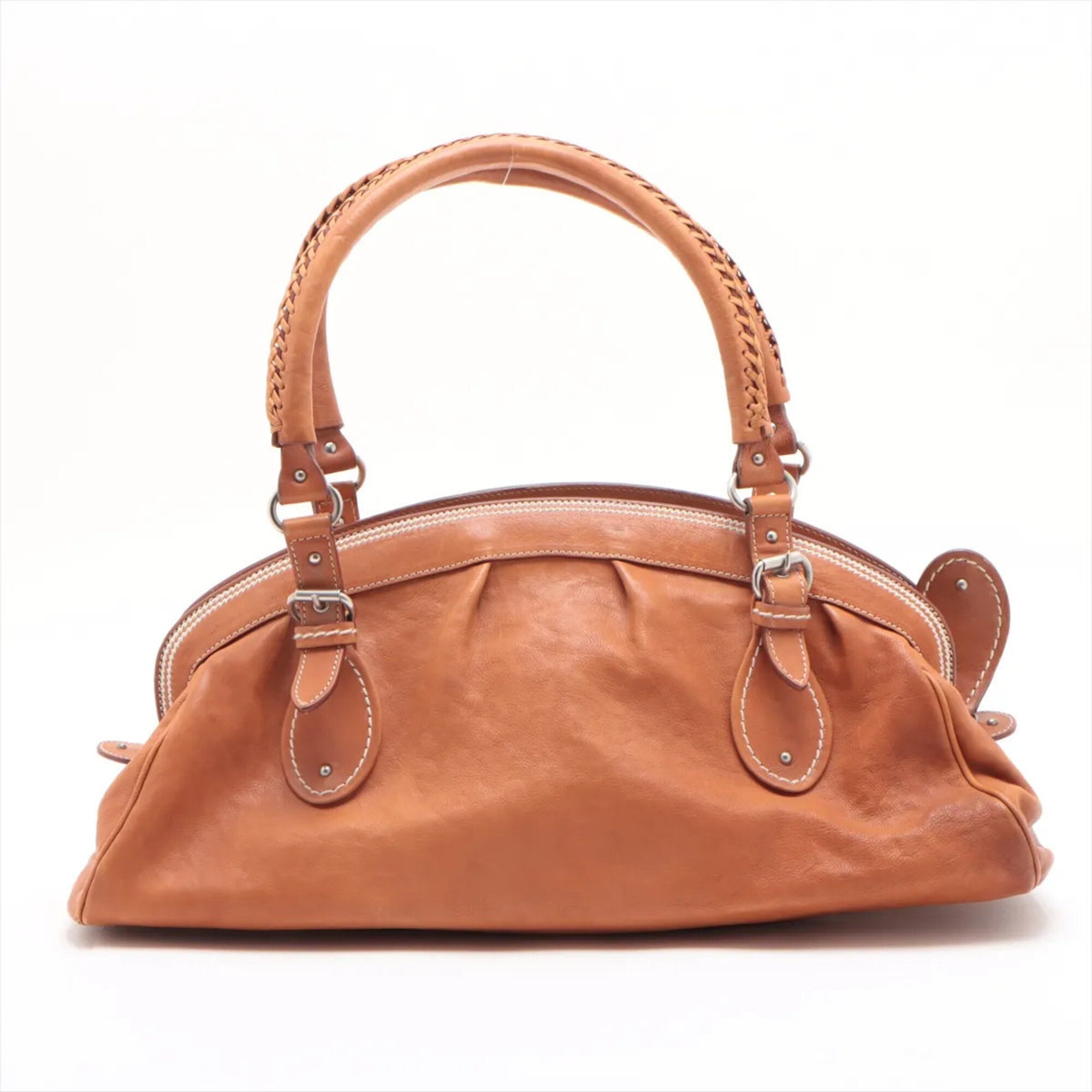 Christian Dior Brown Leather Tote Bag (Pre-Owned)