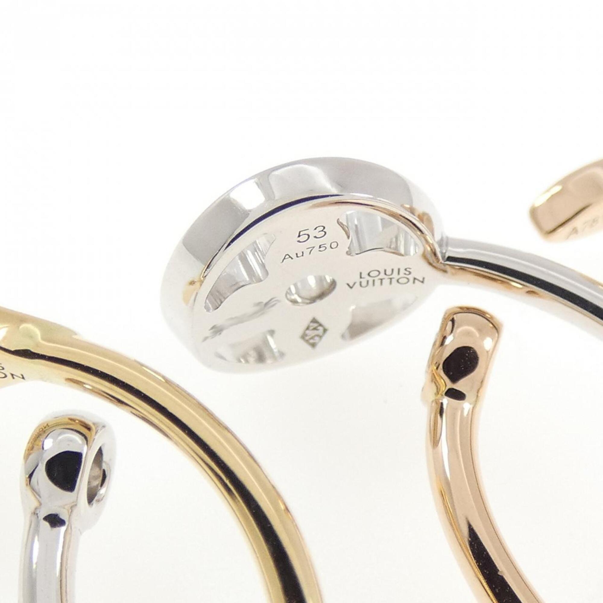 Louis Vuitton Yellow Gold (18K) Pink Gold (18K) White Gold (18K) Band Ring (Pre-Owned)