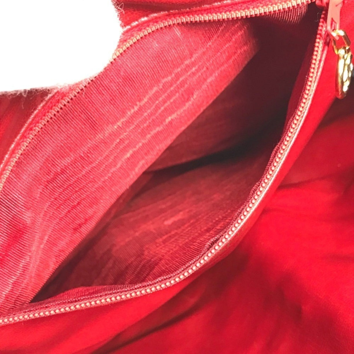 Chanel Gold Red Color Canvas Backpack (Pre-Owned)