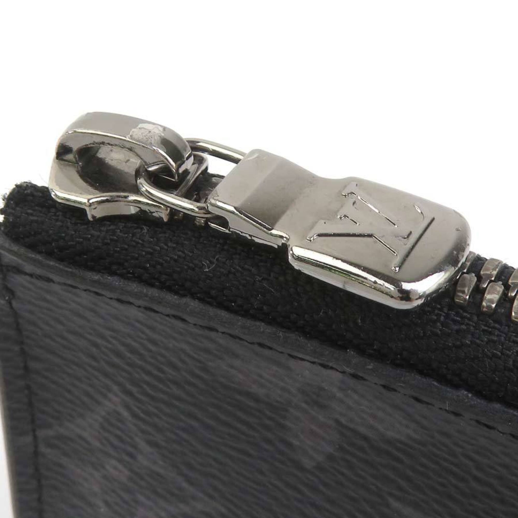 Louis Vuitton Black Gray Monogram Eclipse Monogram Eclipse Coin Purse/Coin Case (Pre-Owned)