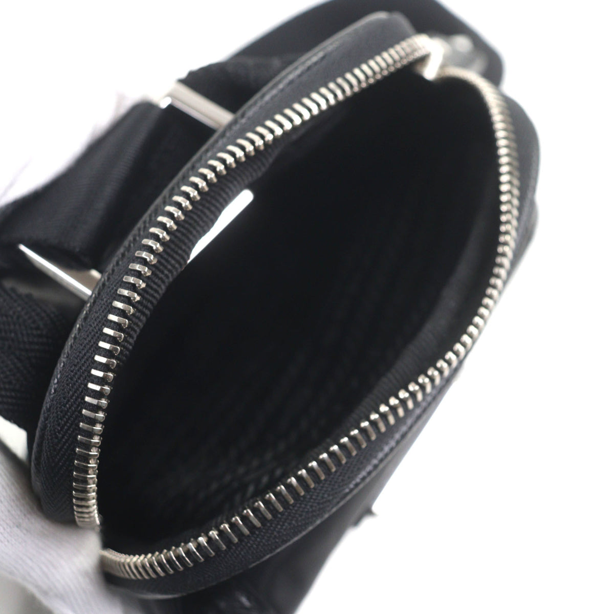Prada Black Saffiano Nylon Sling Bag (Pre-Owned)