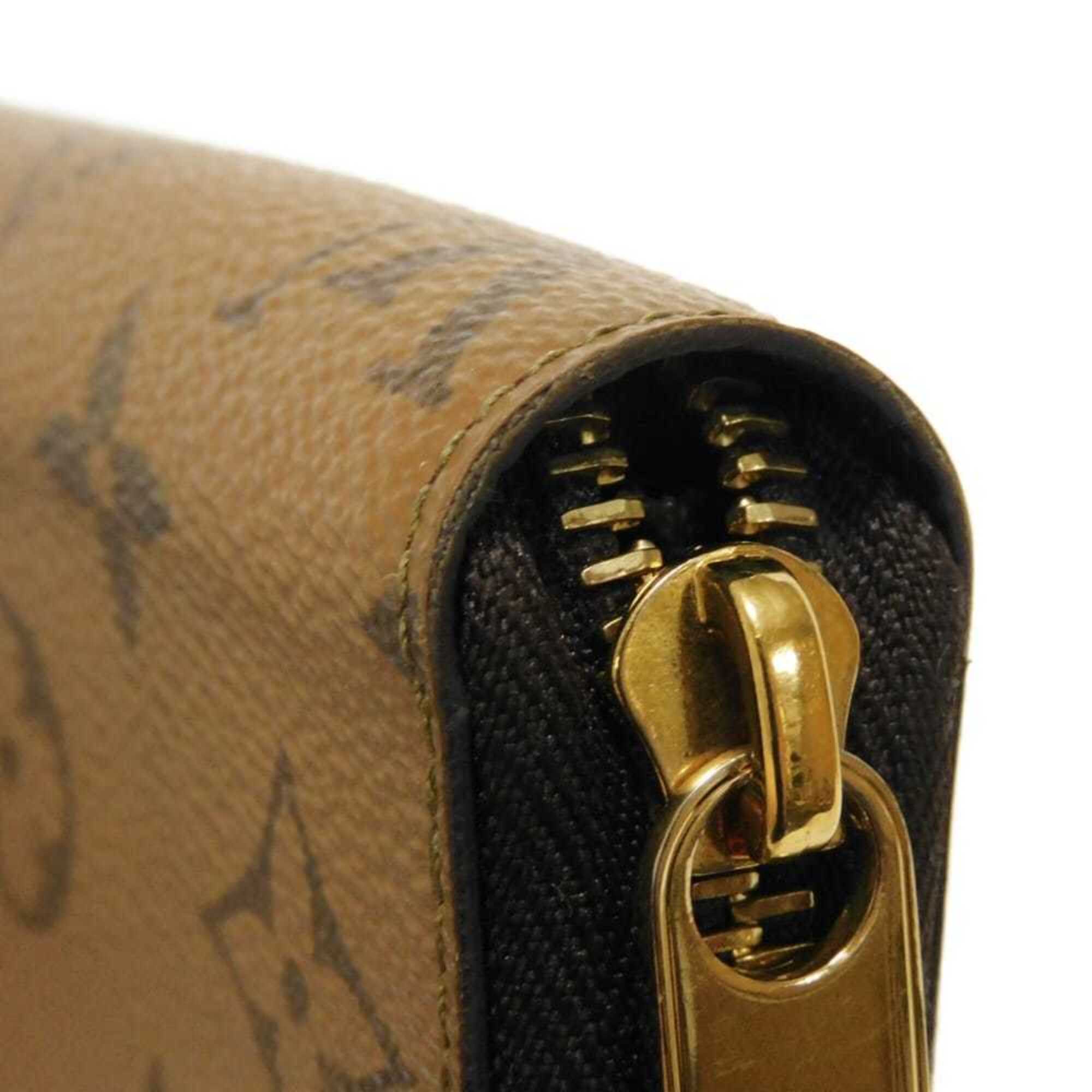 Louis Vuitton Brown Light Brown Monogram Reverse Monogram Reverse Long Wallet (Bi-Fold) (Pre-Owned)