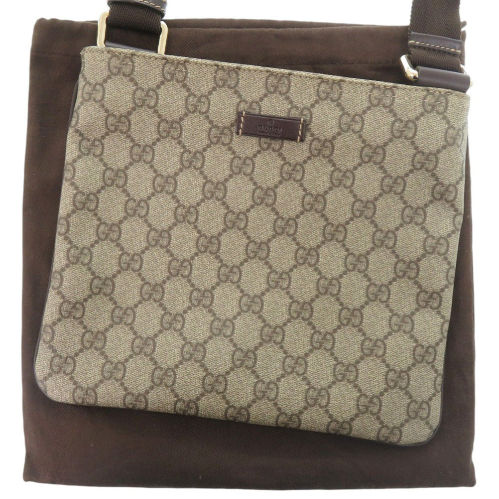 Gucci Beige Gg Supreme Shoulder Bag (Pre-Owned)