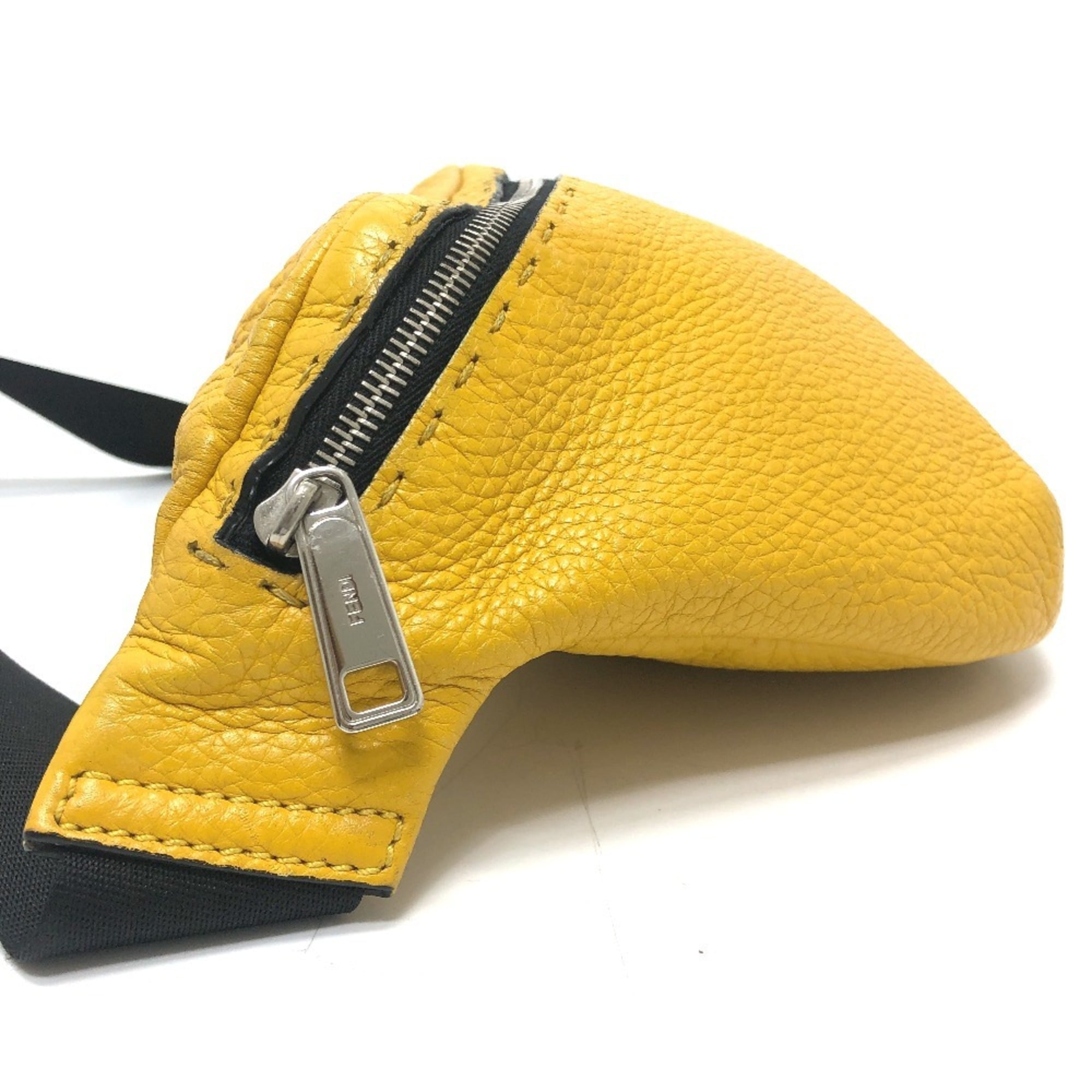 Fendi Yellow Leather Sling Bag (Pre-Owned)