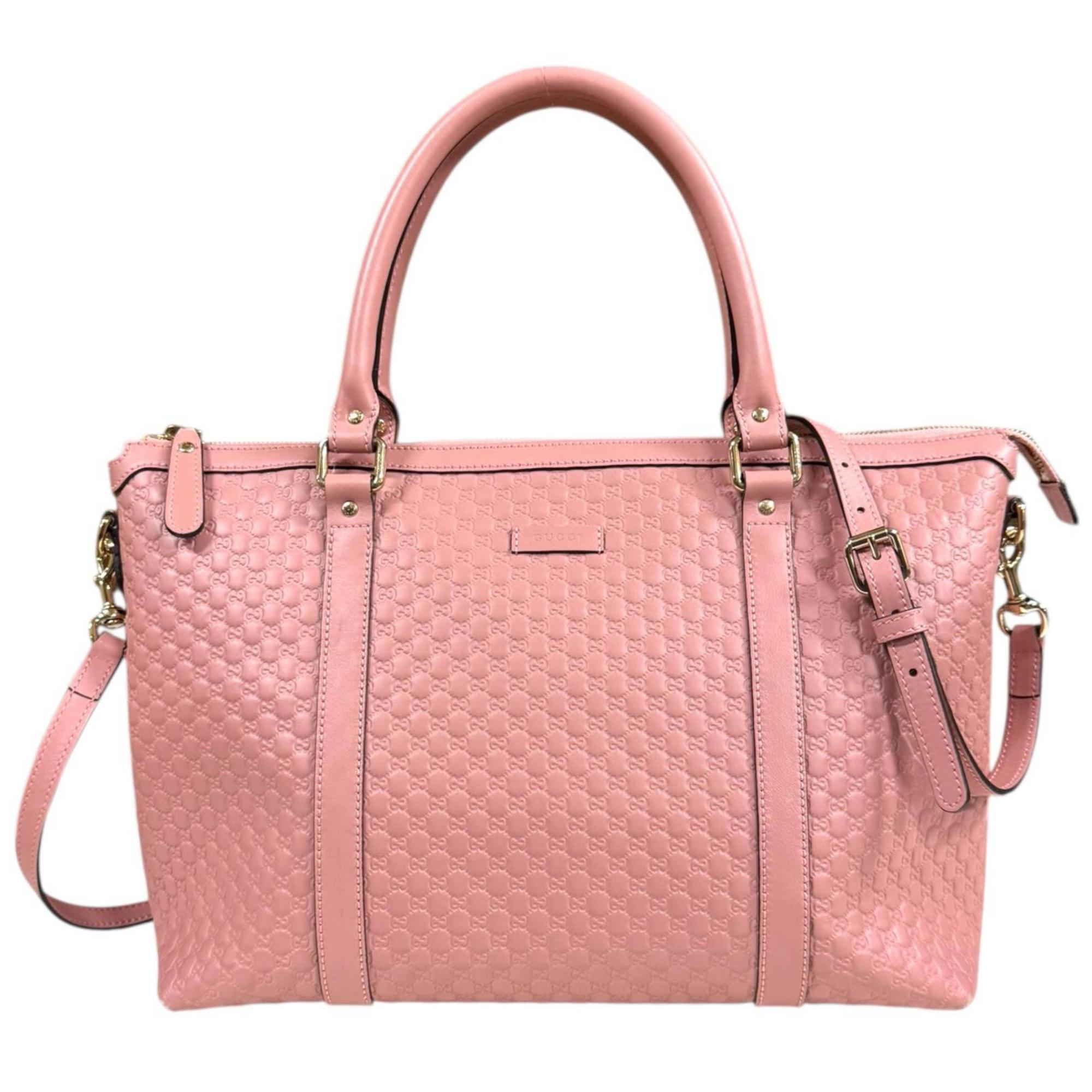 Gucci Pink Leather Shoulder Bag (Pre-Owned)
