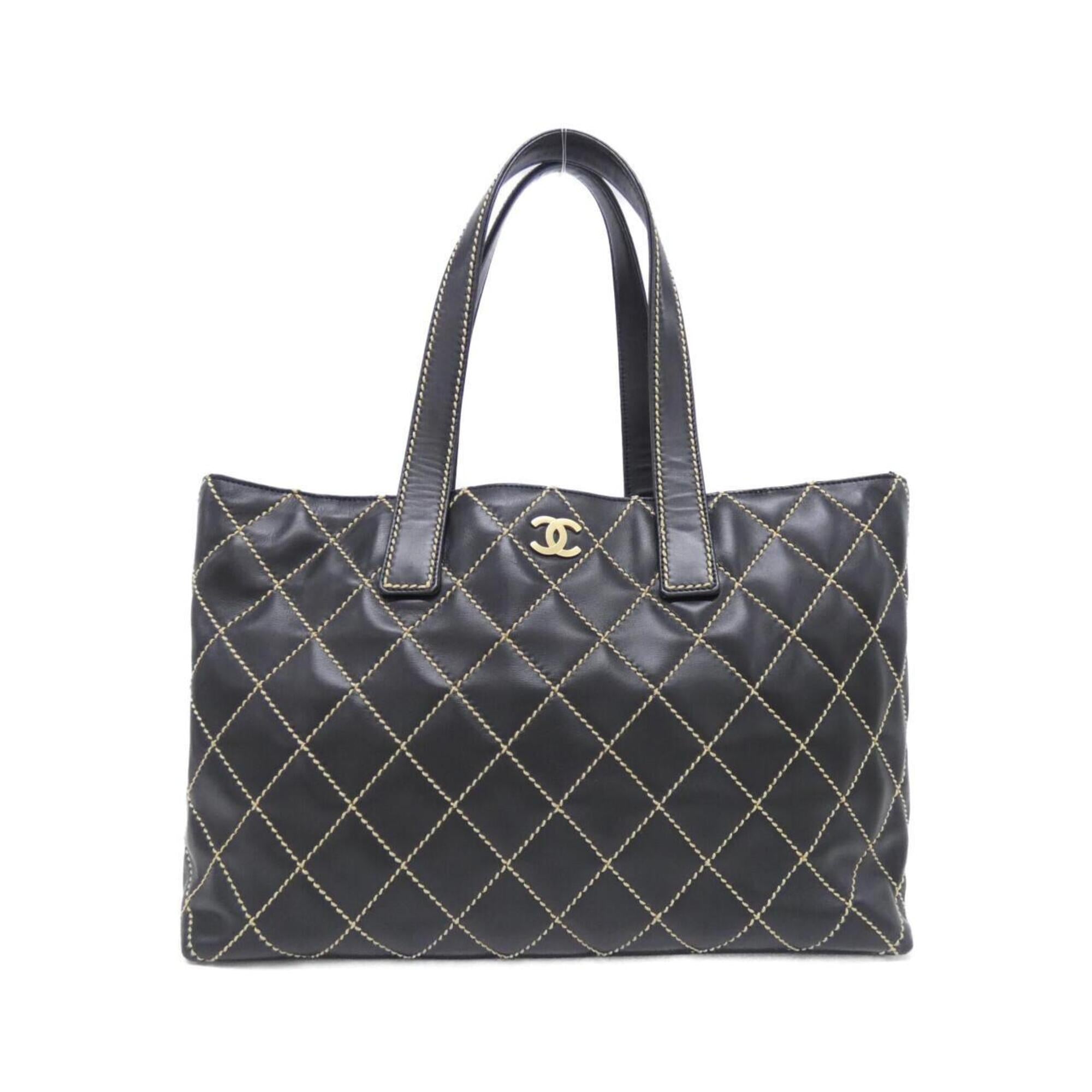 Chanel Black Leather Handbag (Pre-Owned)