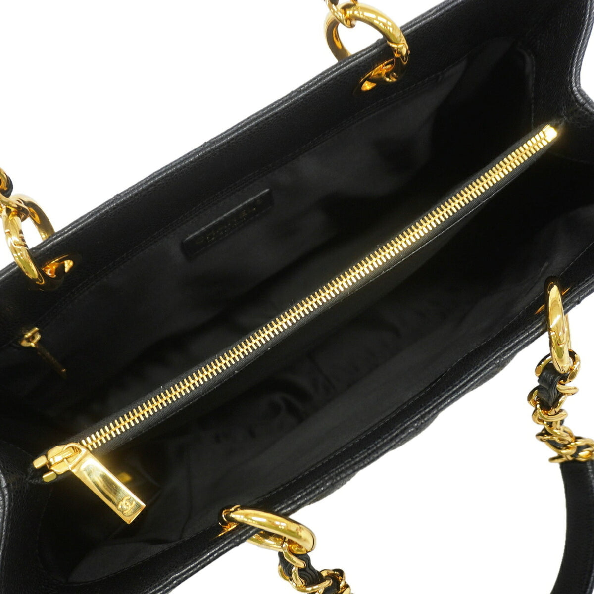 Chanel Black Grained Calfskin Tote Bag (Pre-Owned)