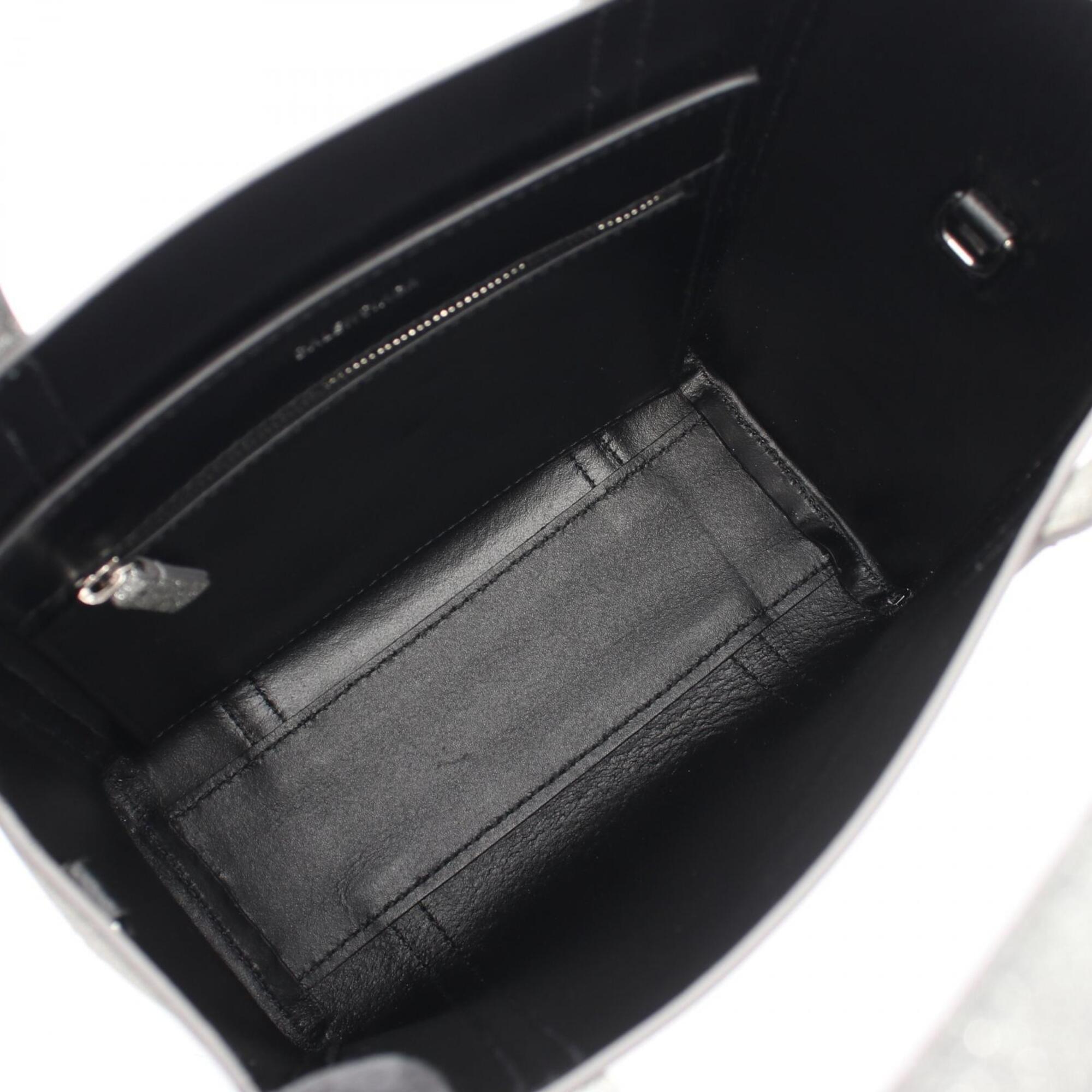 Balenciaga Silver Leather Handbag Tote Bag (Pre-Owned)