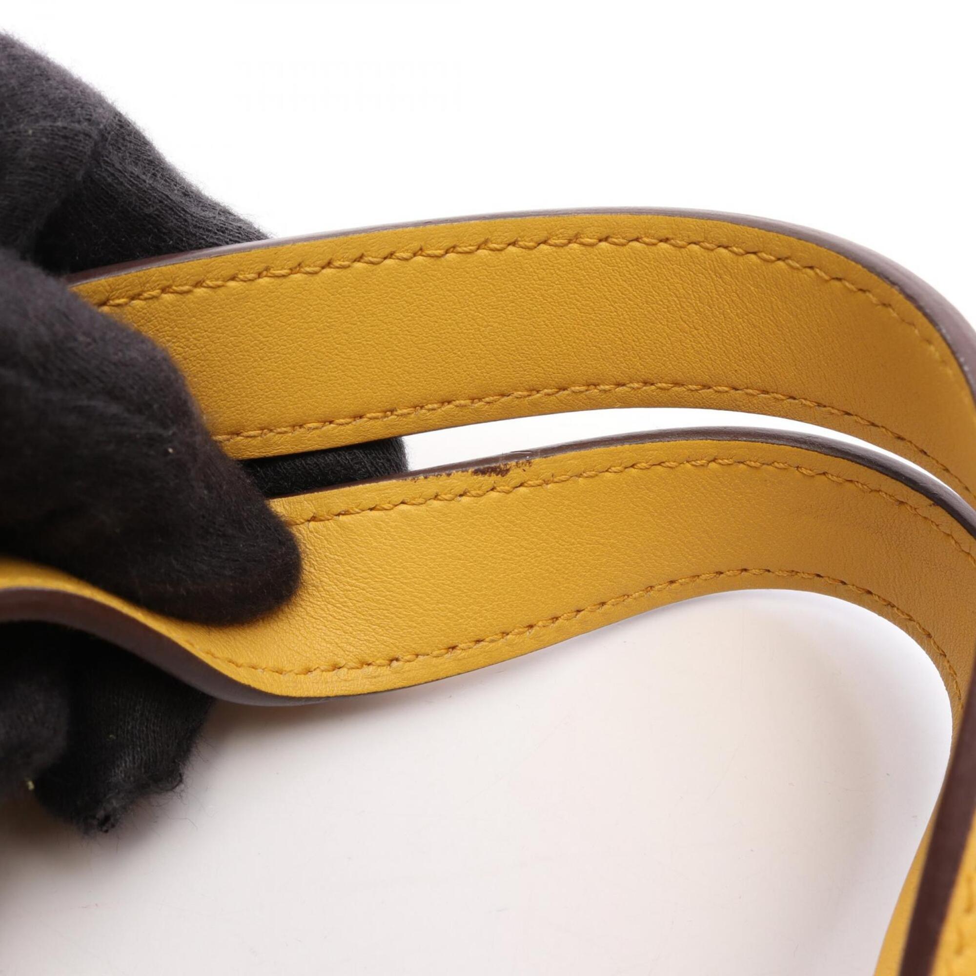 Hermes Yellow Taurillon Clemence Leather Handbag (Pre-Owned)