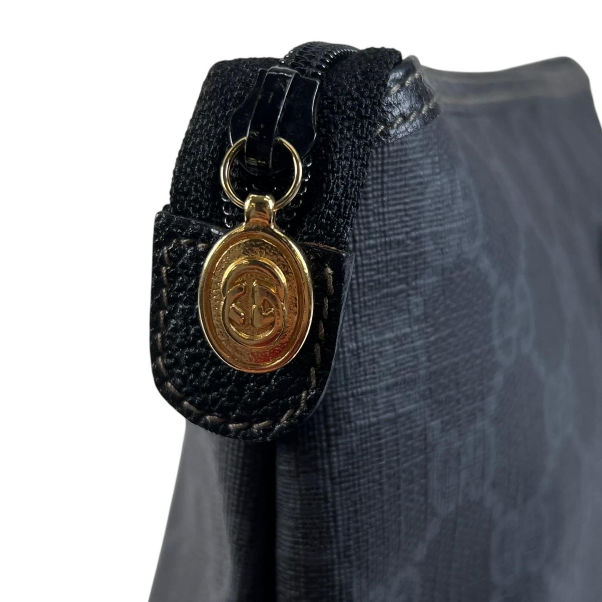 Gucci Black Gray Pvc Clutch Bag Pouch (Pre-Owned)