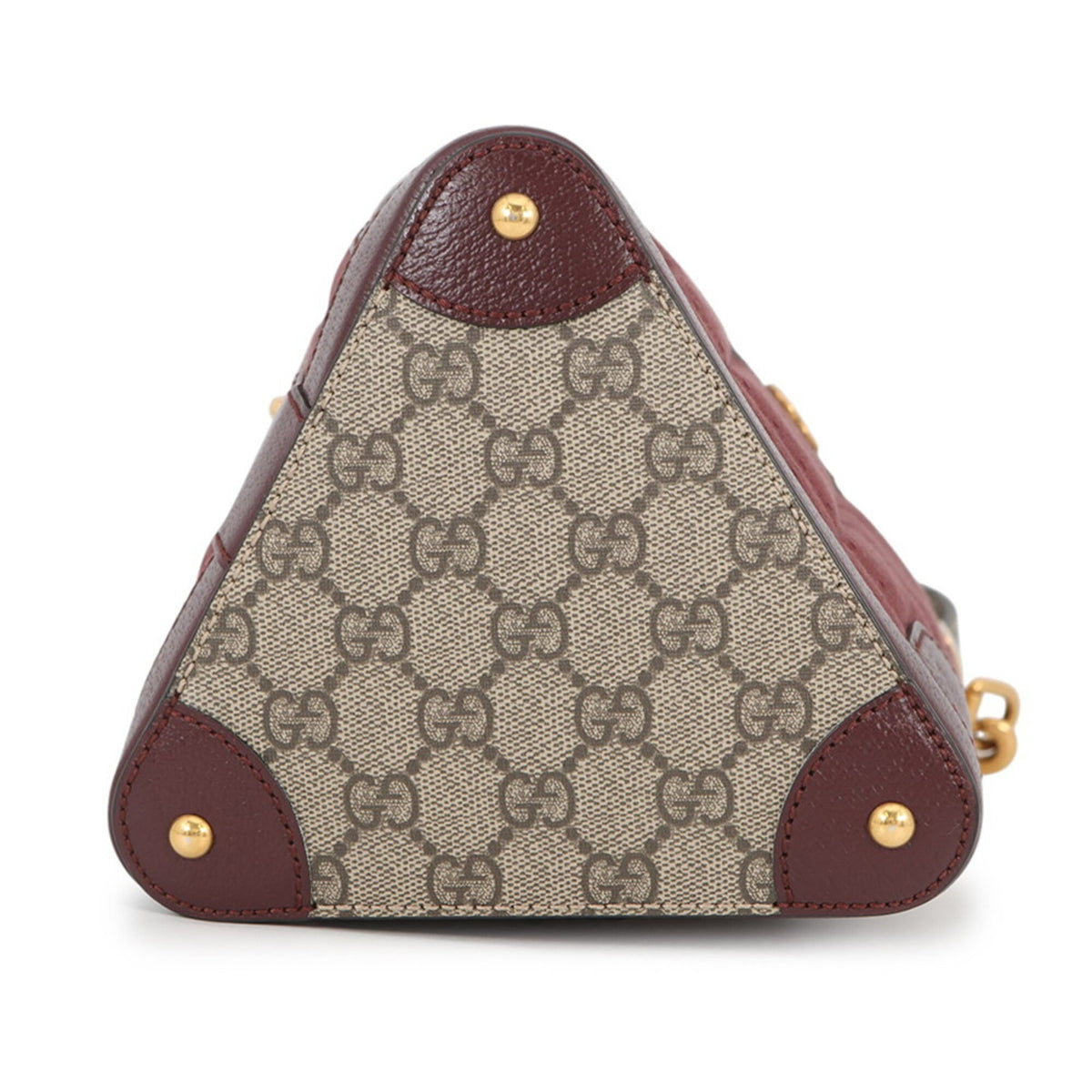 Gucci Bordeaux Gg Supreme Canvas Leather Shoulder Bag (Pre-Owned)