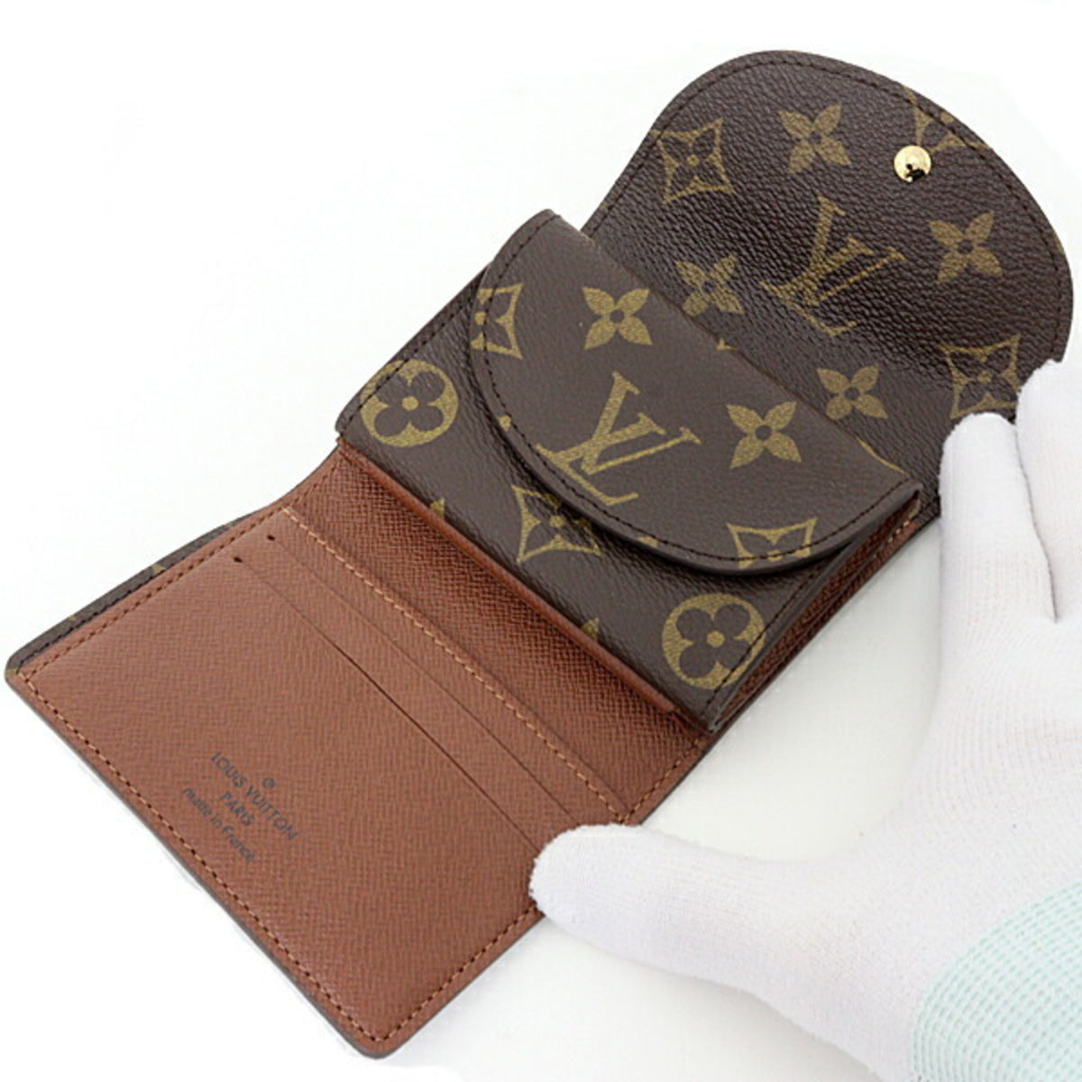 Louis Vuitton Brown Monogram Canvas Wallet (Tri-Fold) (Pre-Owned)