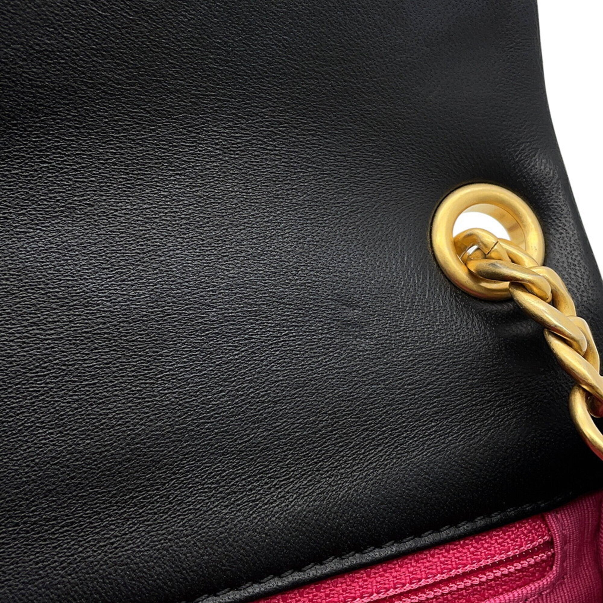 Chanel Black Leather Handbag Shoulder Bag (Pre-Owned)