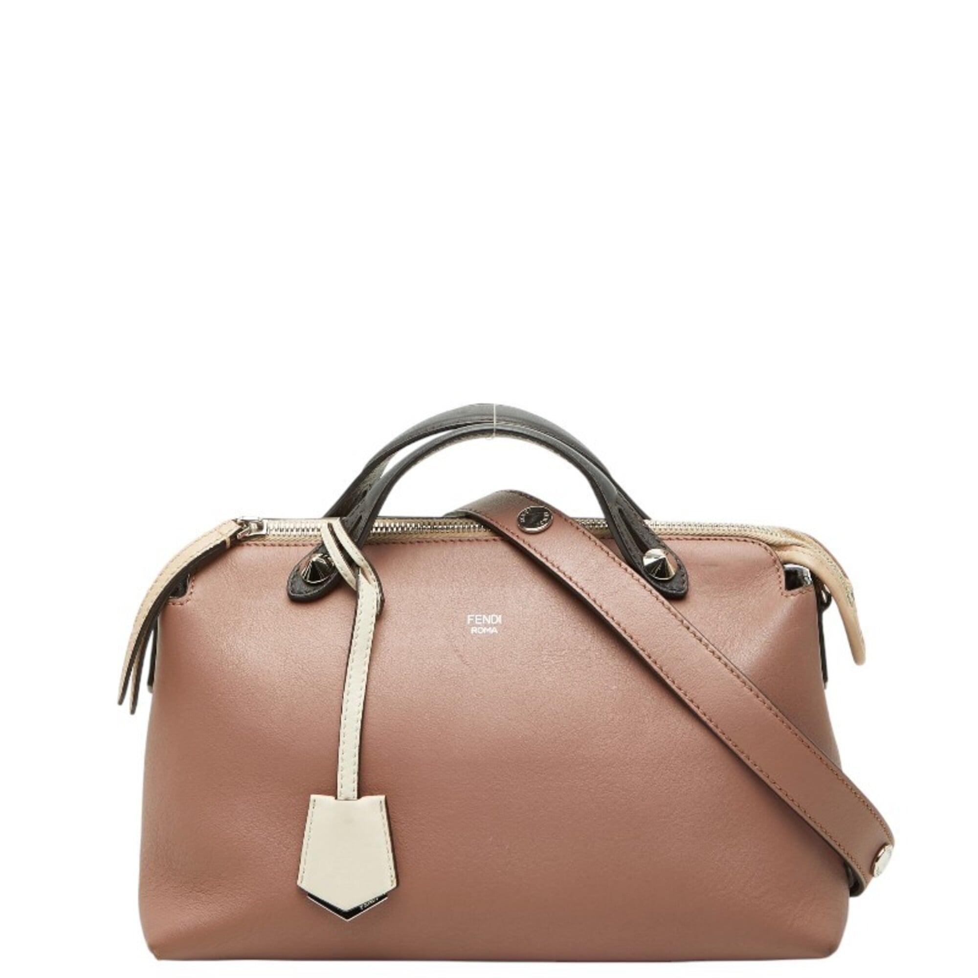 Fendi Pink Leather Handbag Shoulder Bag (Pre-Owned)