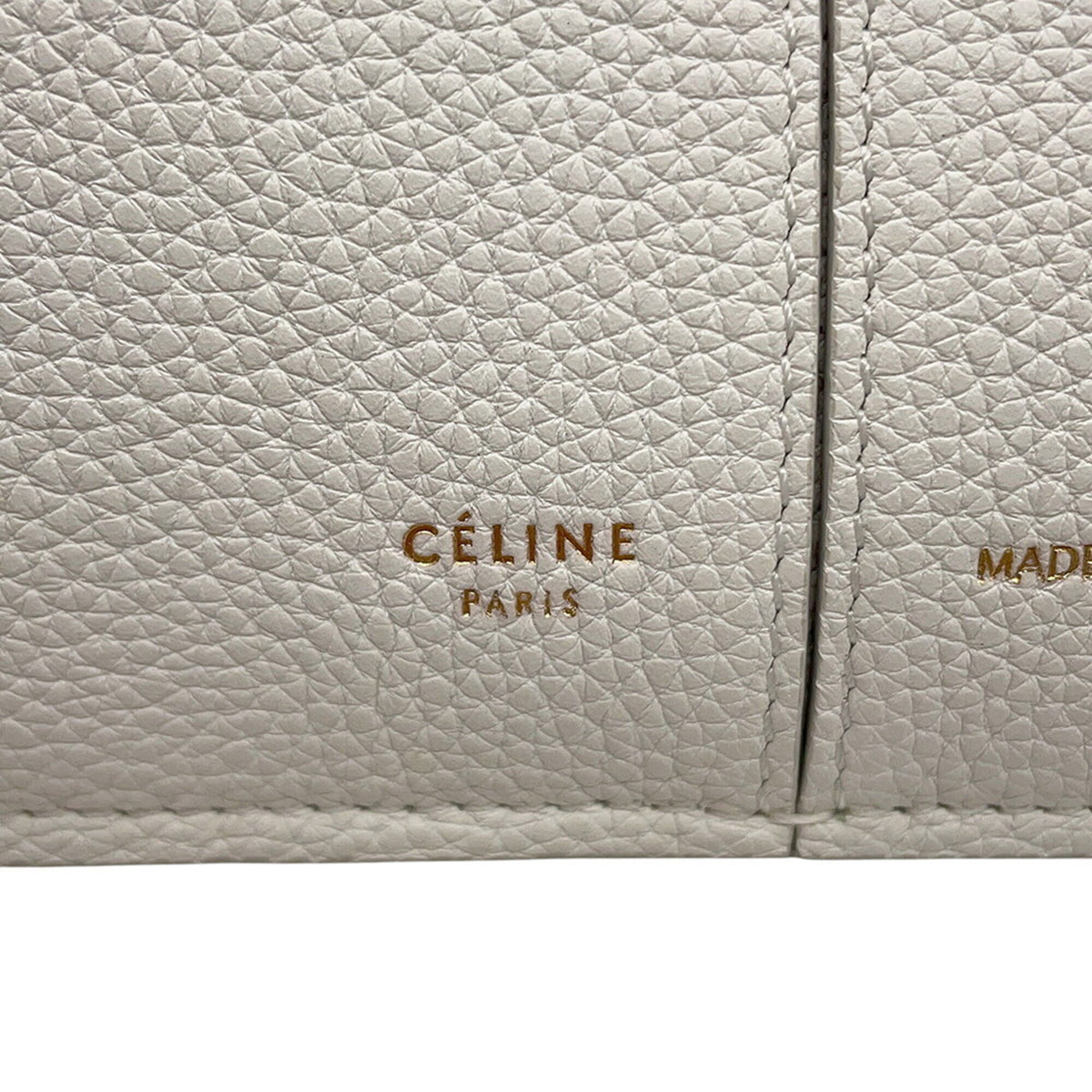 Celine White Leather Handbag Tote Bag (Pre-Owned)