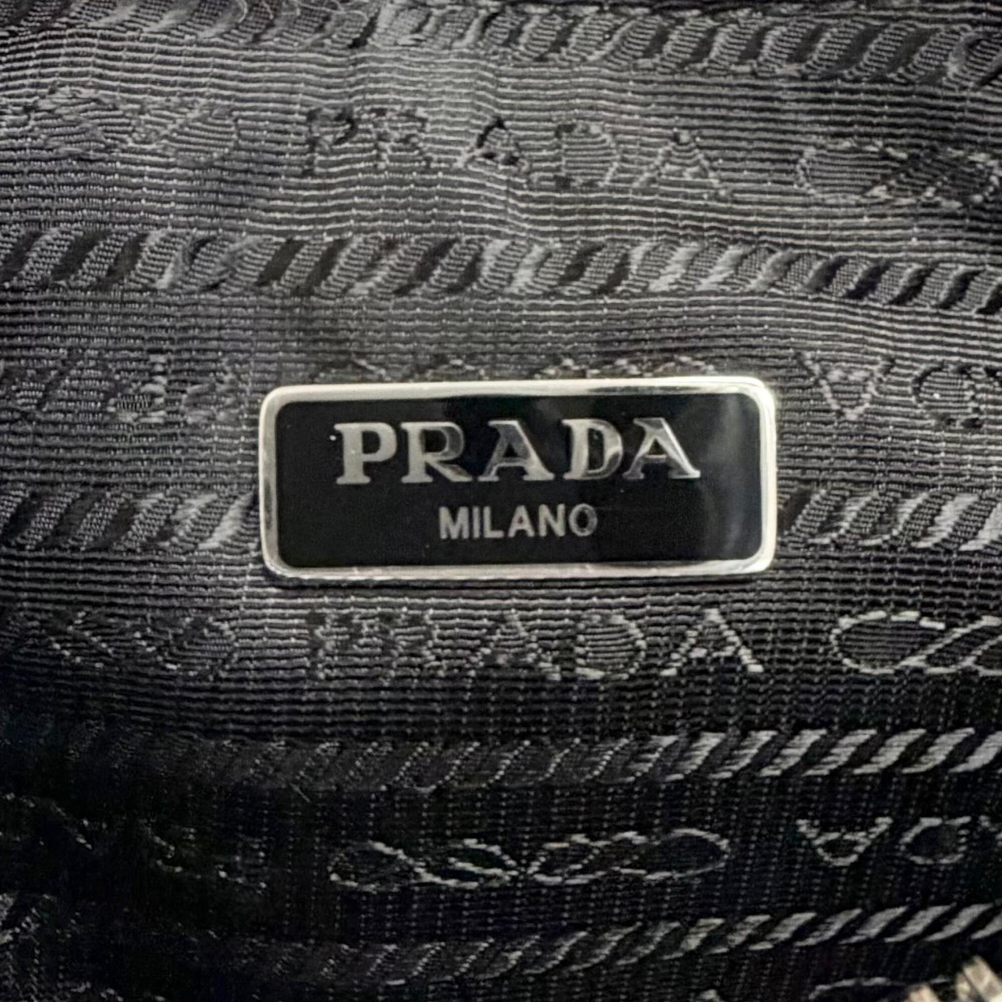 Prada Black Nylon Pouch Shoulder Bag (Pre-Owned)