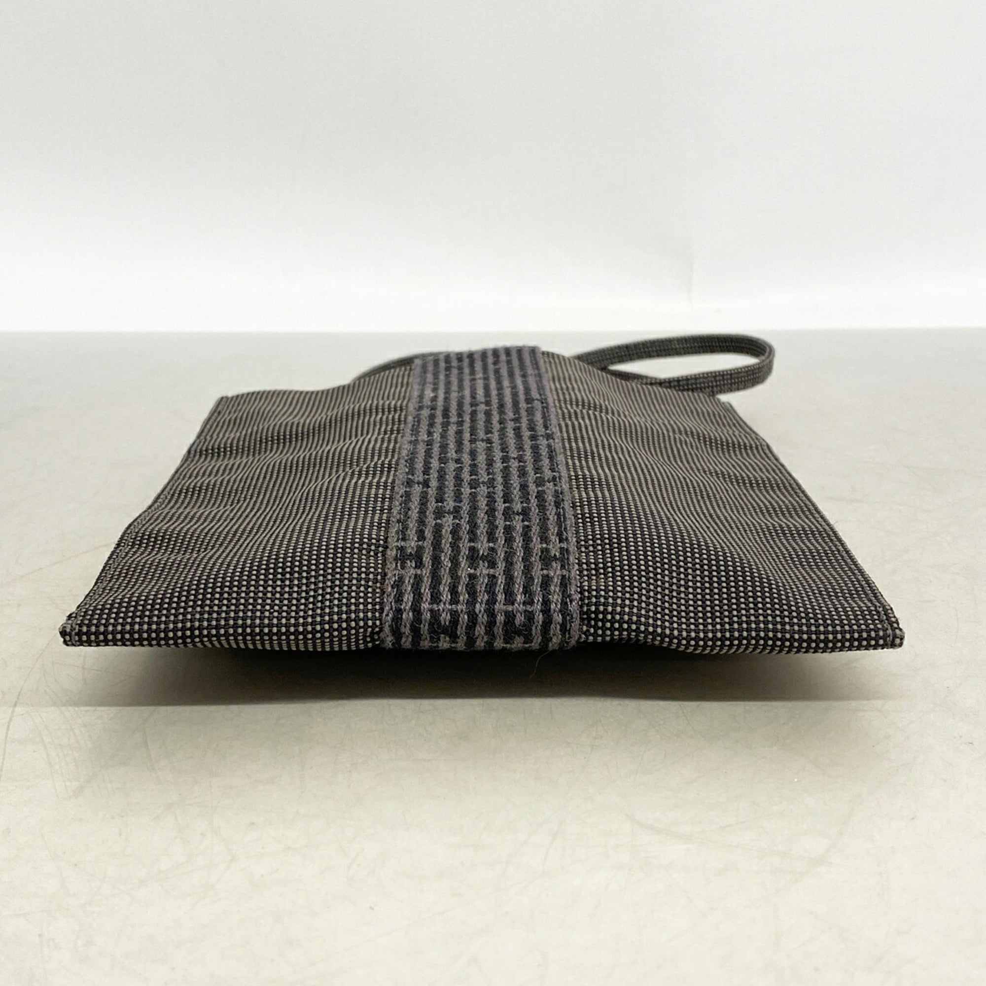 Hermes Gray Nylon Shoulder Bag (Pre-Owned)