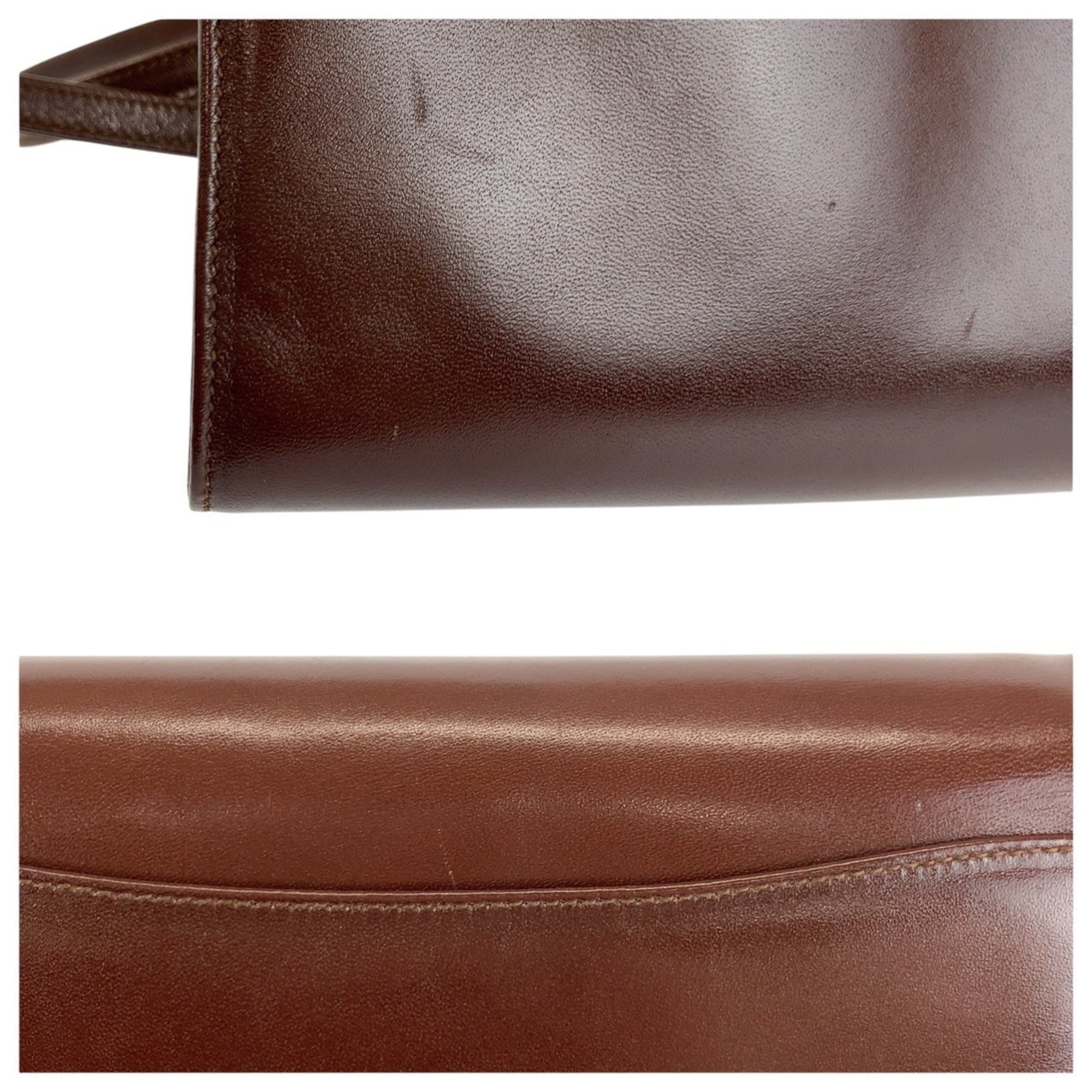 Celine Brown Leather Pochette Shoulder Bag (Pre-Owned)