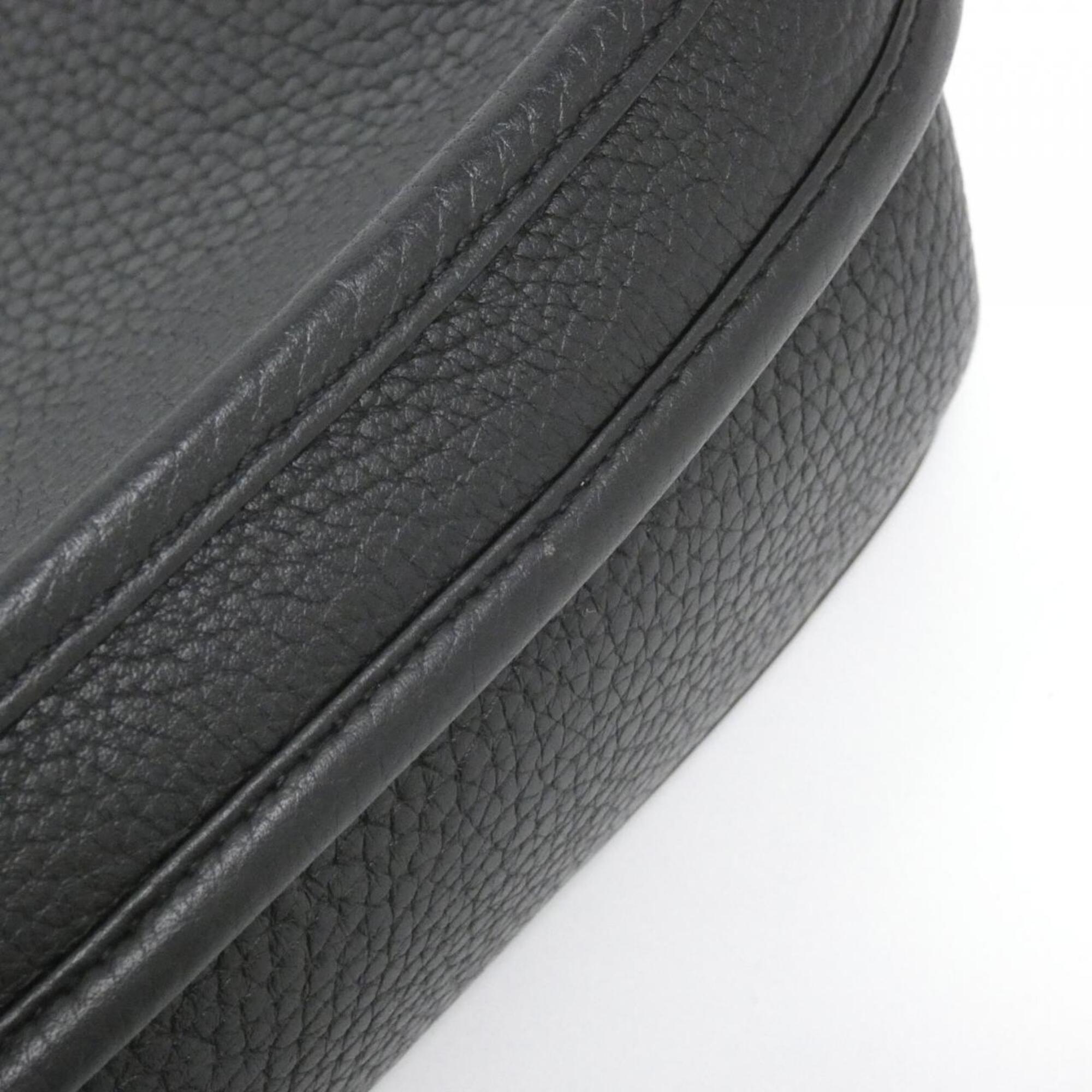 Hermes Black Taurillon Clemence Leather Shoulder Bag (Pre-Owned)