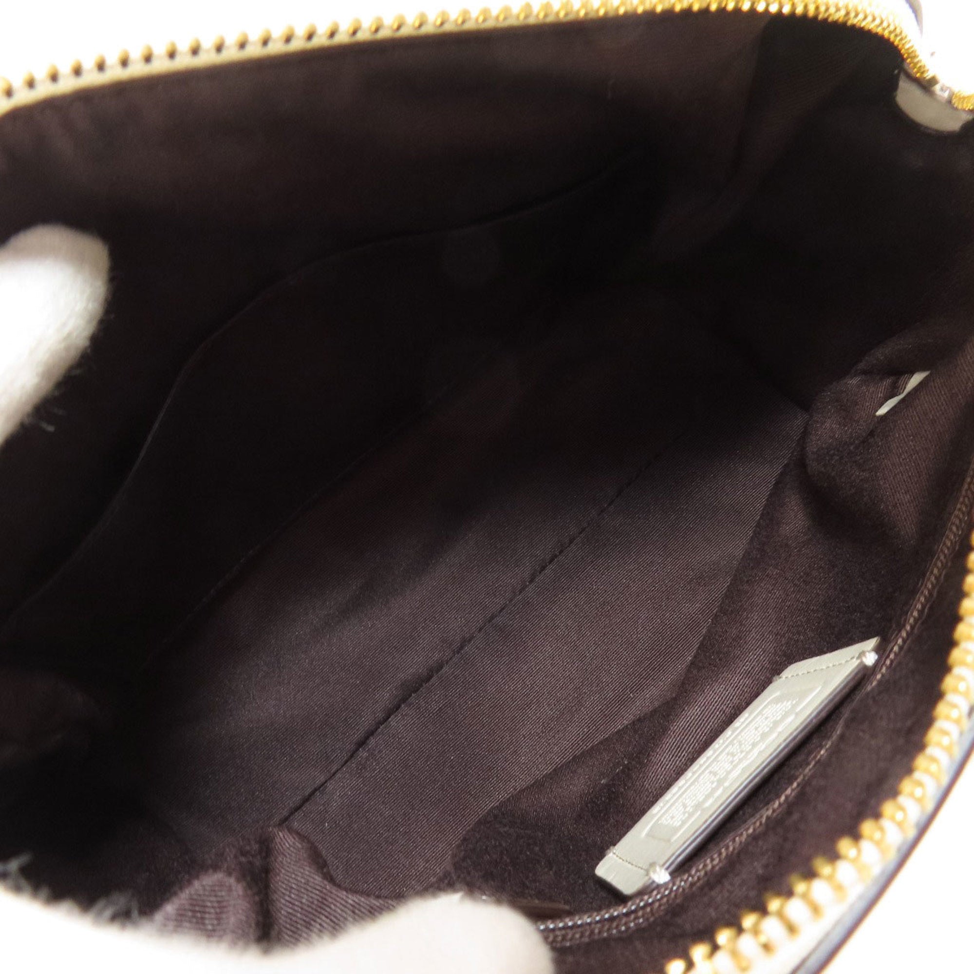 Coach Beige White Pvc Handbag (Pre-Owned)