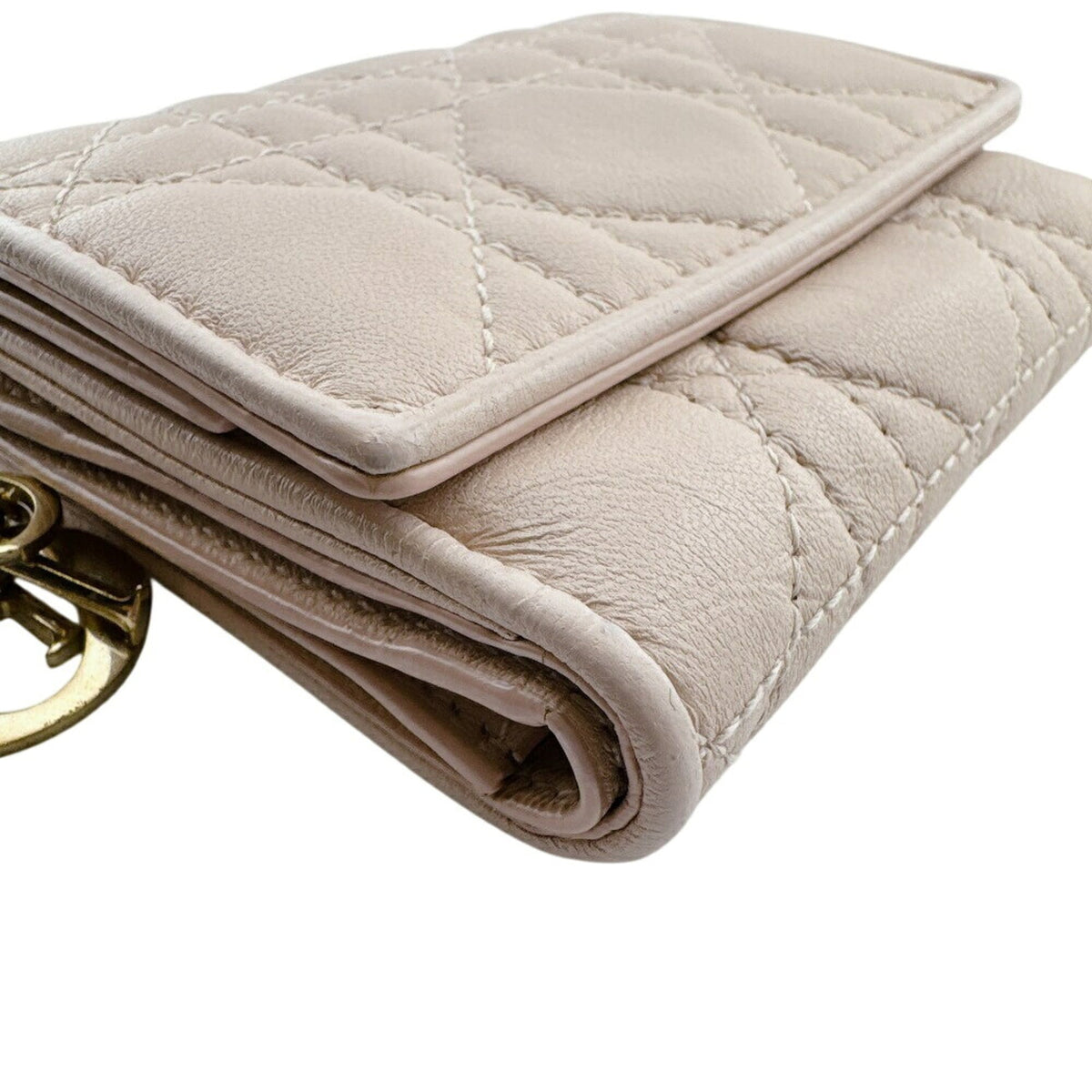 Christian Dior Pink Leather Wallet (Tri-Fold) (Pre-Owned)