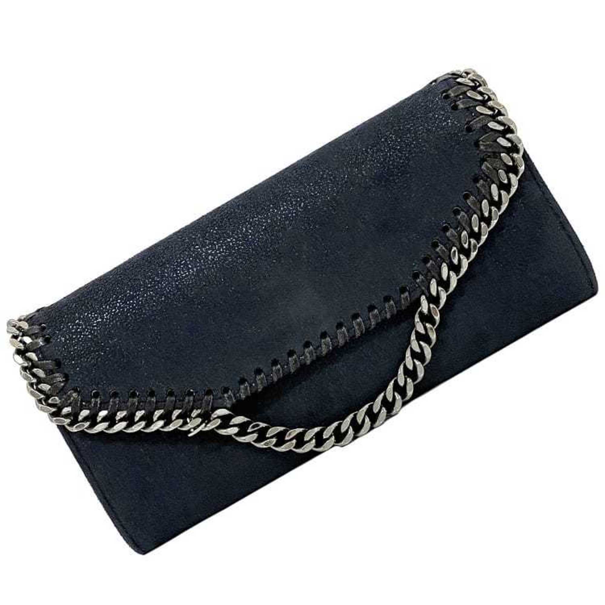 Stella Mccartney Navy Silver Polyester Metal Long Wallet (Bi-Fold) (Pre-Owned)