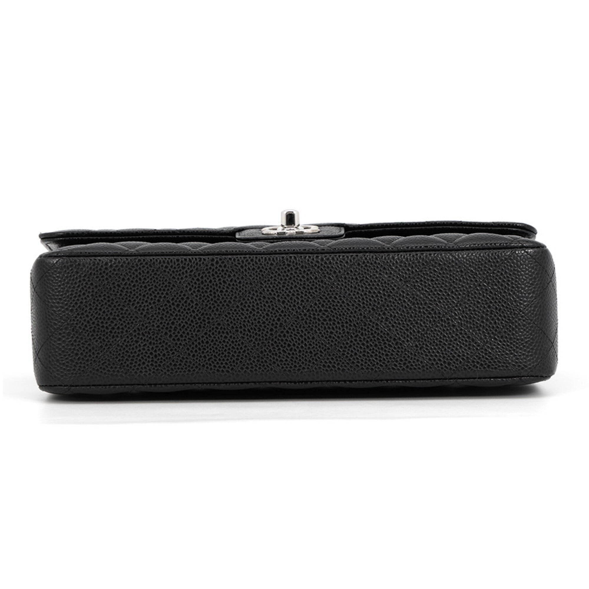 Chanel Black Grained Calfskin Handbag Shoulder Bag (Pre-Owned)