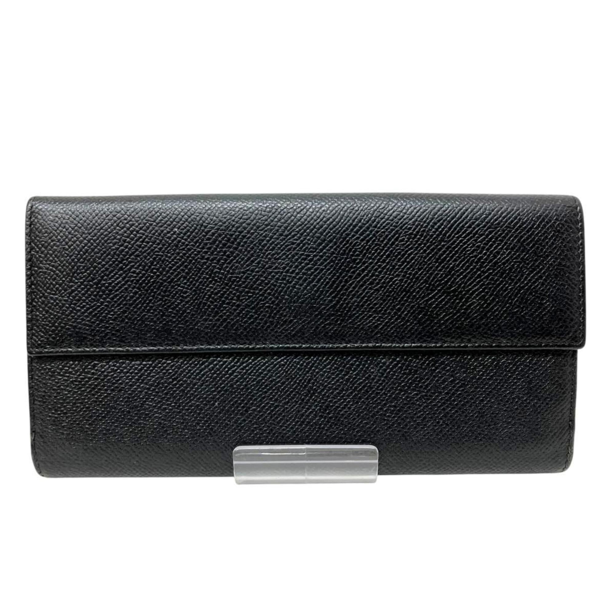 Bvlgari Black Leather Long Wallet (Bi-Fold) (Pre-Owned)