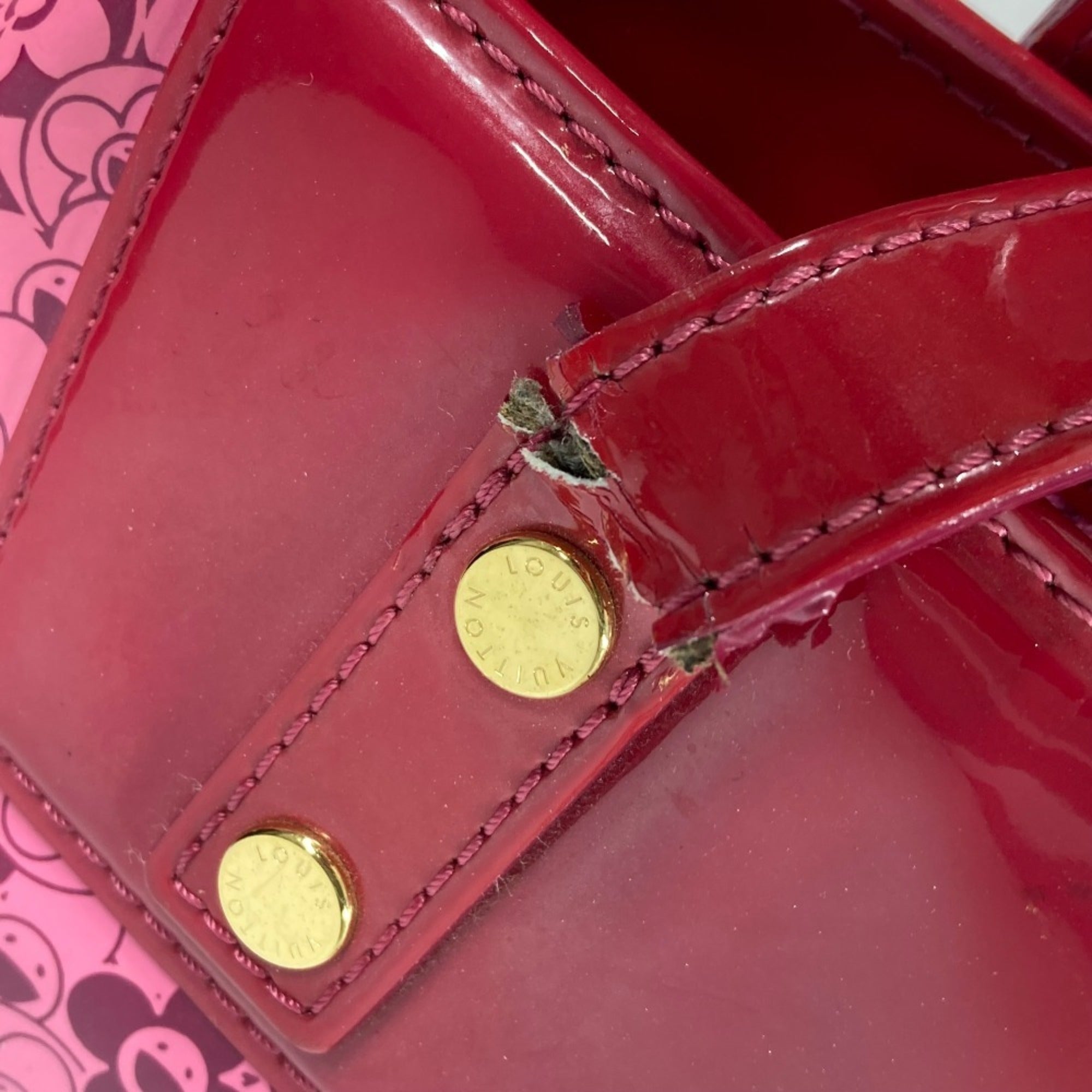 Louis Vuitton Pink Pvc Leather Shoulder Bag Tote Bag (Pre-Owned)
