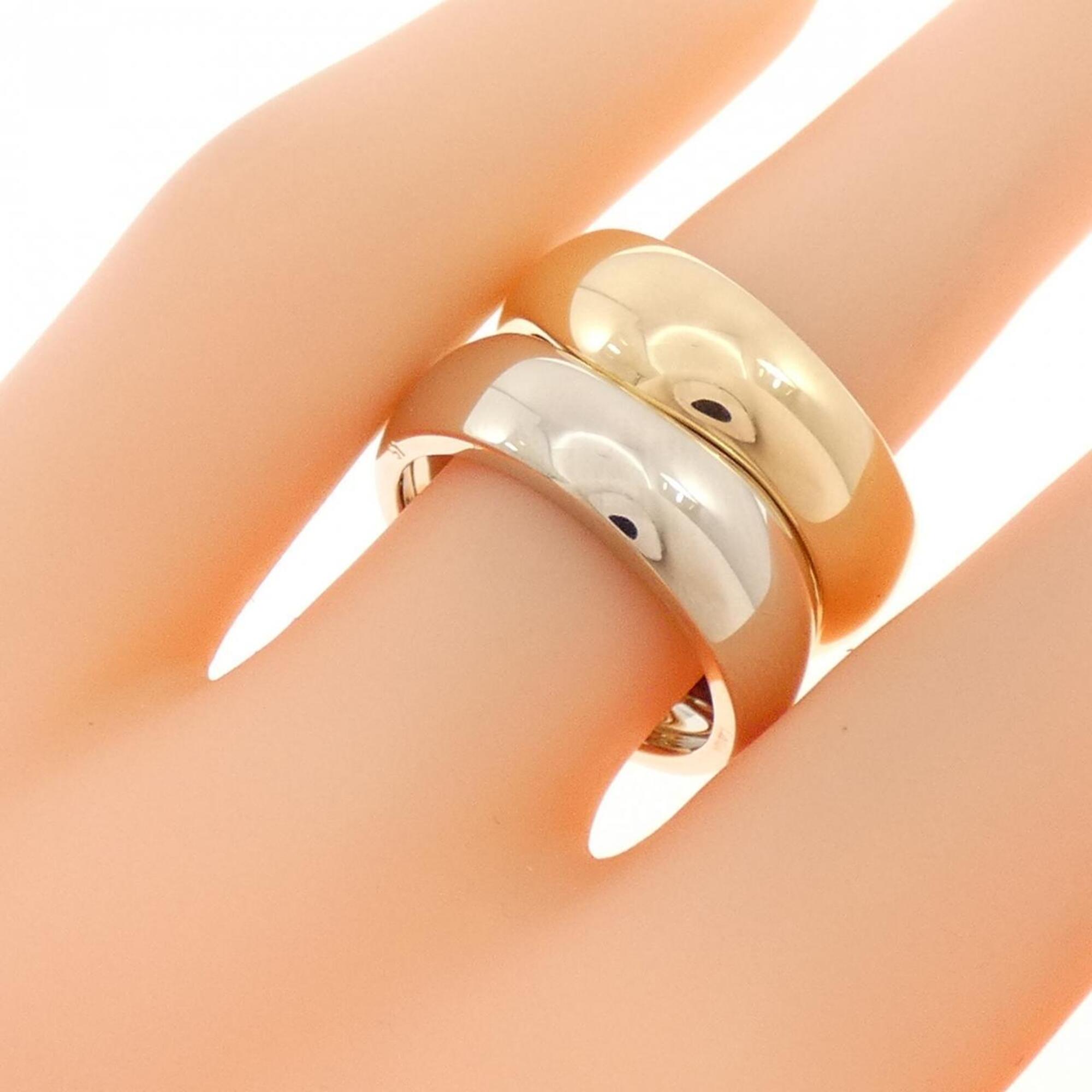 Cartier White Gold Yellow Gold Yellow Gold (18K) White Gold (18K) Band Ring (Pre-Owned)