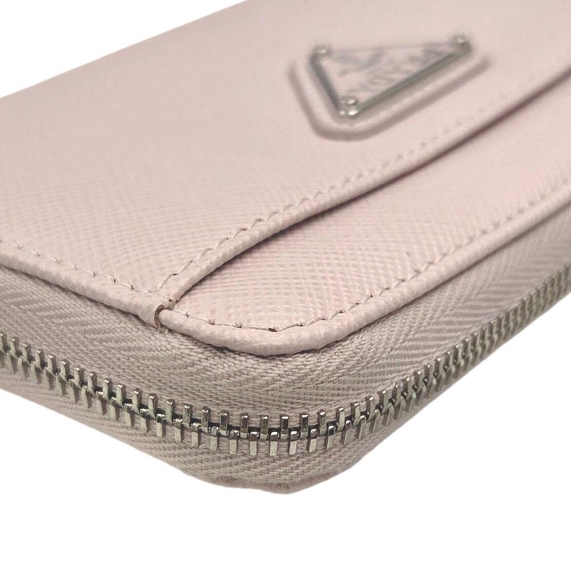 Prada Saffiano Light Pink Leather Coin Purse/Coin Case (Pre-Owned)