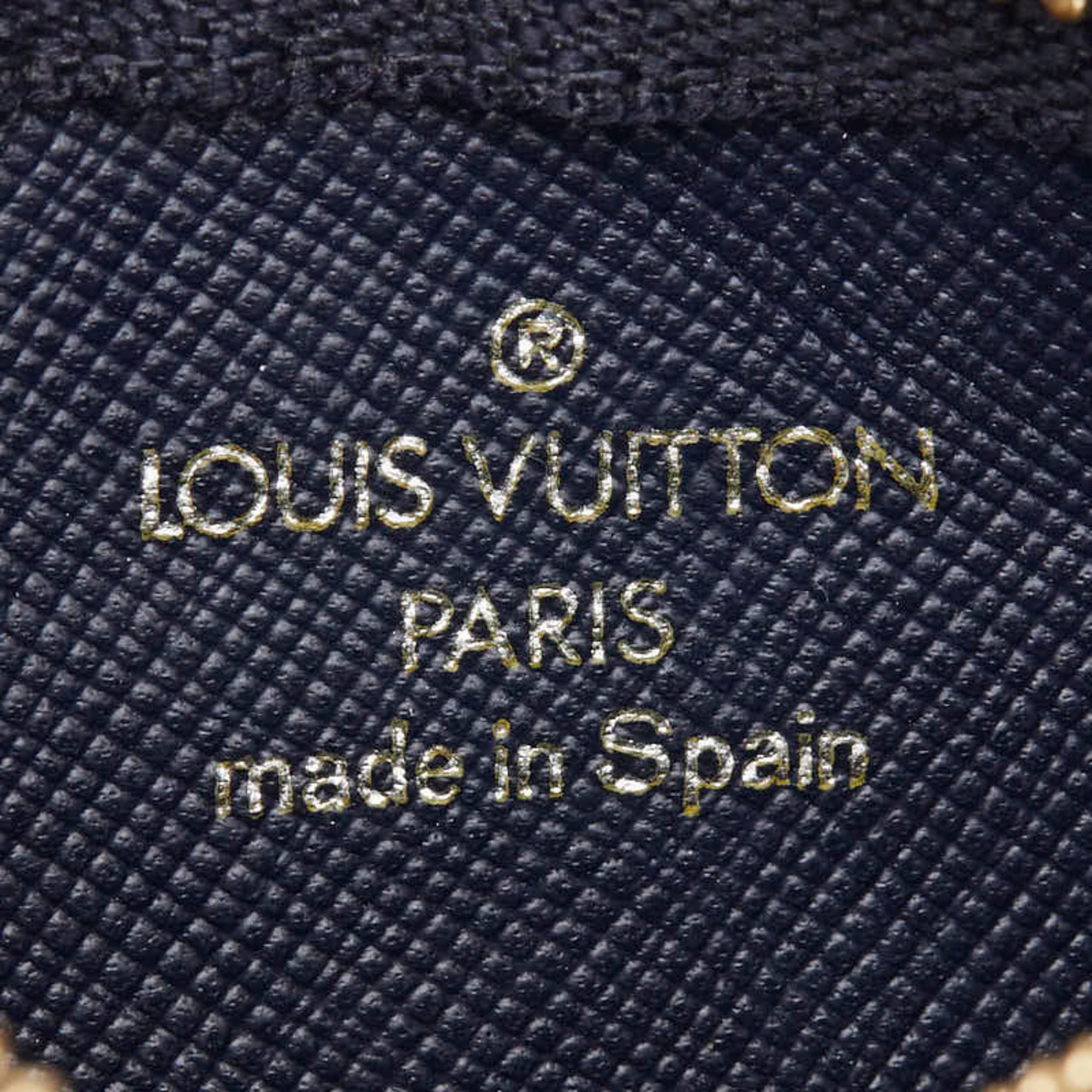 Louis Vuitton Blue Navy Canvas Leather Coin Purse/Coin Case (Pre-Owned)