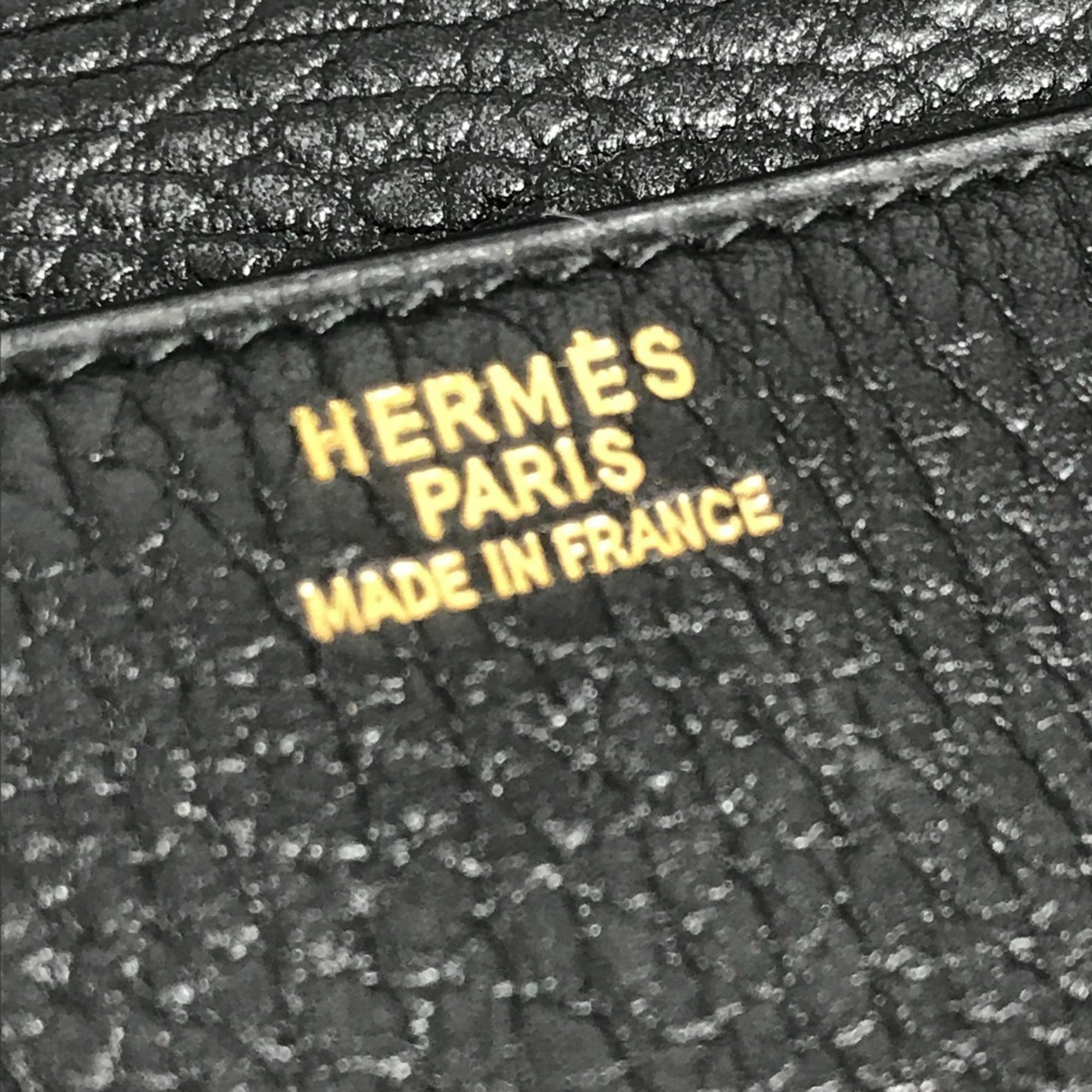 Hermes Black Leather Briefcase Handbag (Pre-Owned)