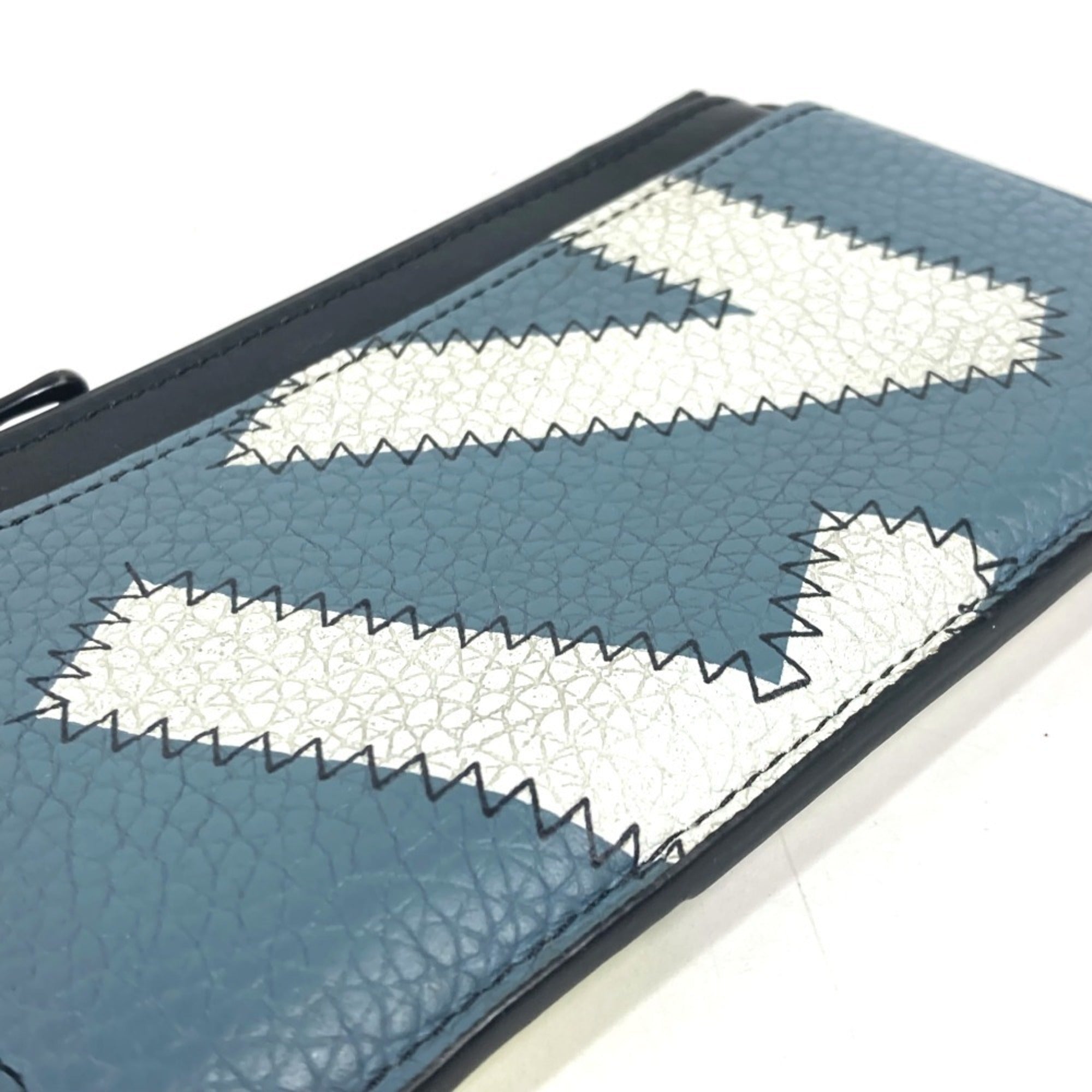 Louis Vuitton Blue Yellow Leather Coin Purse/Coin Case (Pre-Owned)
