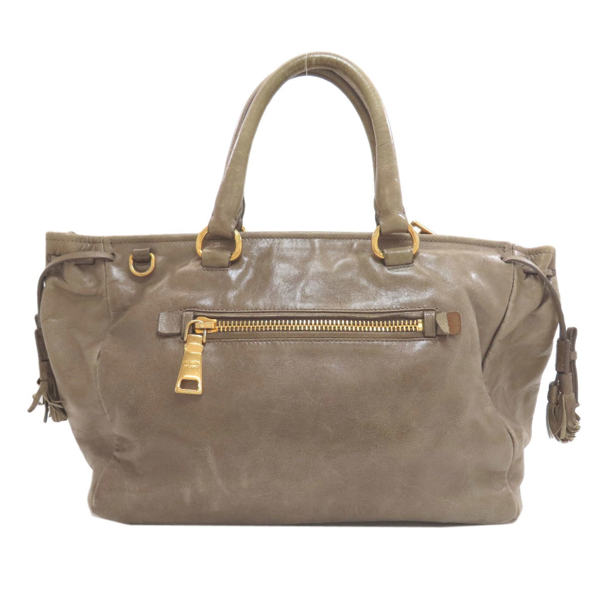 Prada Brown Leather Handbag (Pre-Owned)