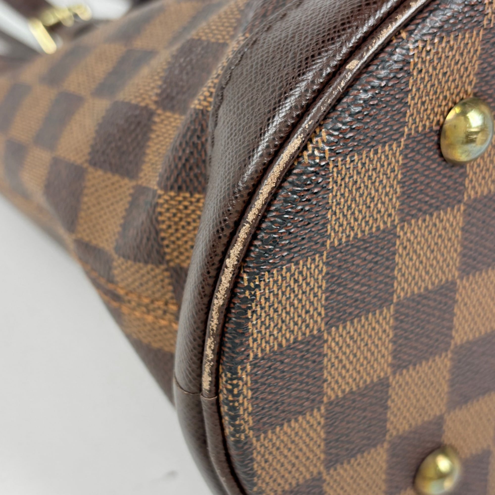 Louis Vuitton Brown Damier Canvas Handbag Tote Bag (Pre-Owned)