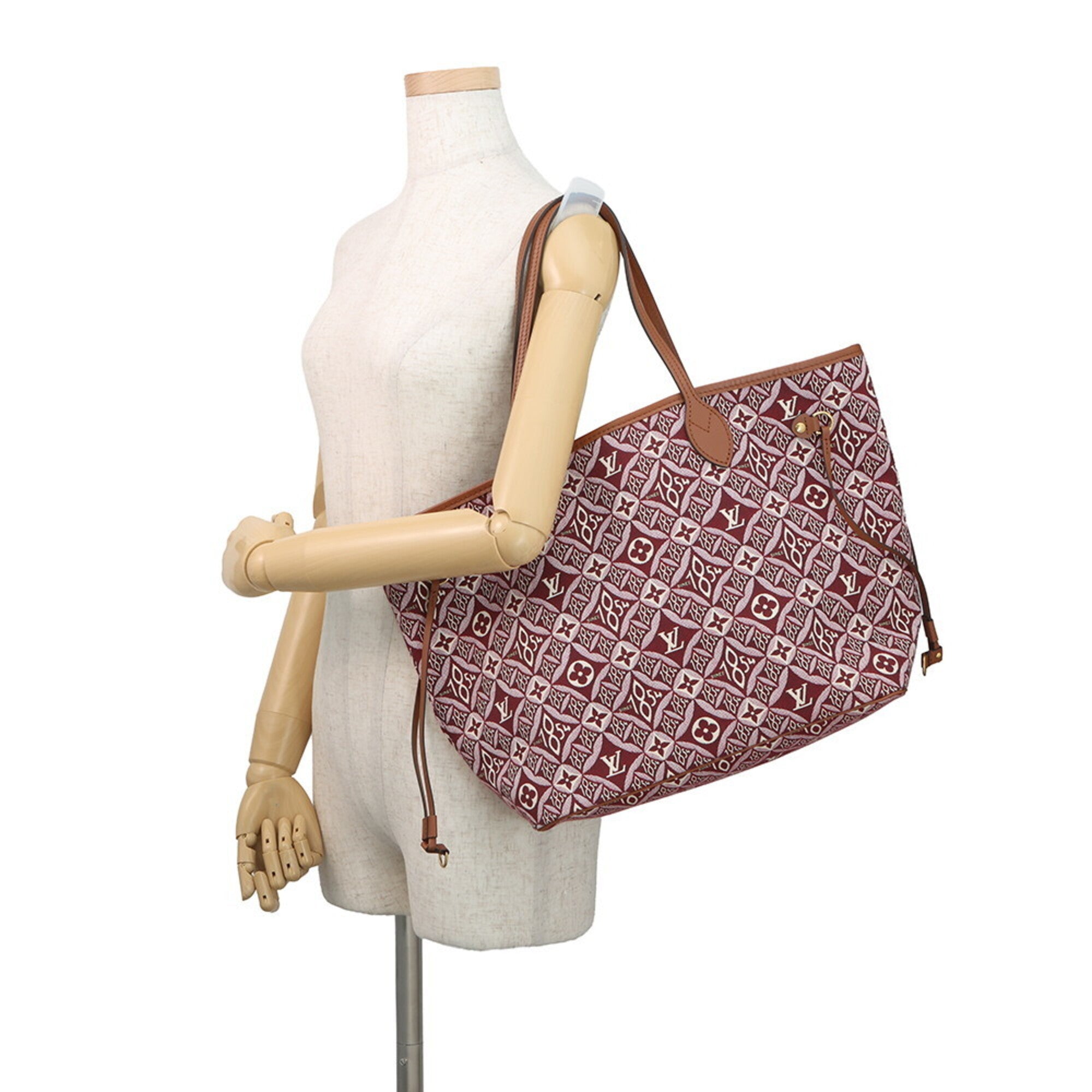 Louis Vuitton Bordeaux Monogram Jacquard Handbag Shoulder Bag Tote Bag (Pre-Owned)