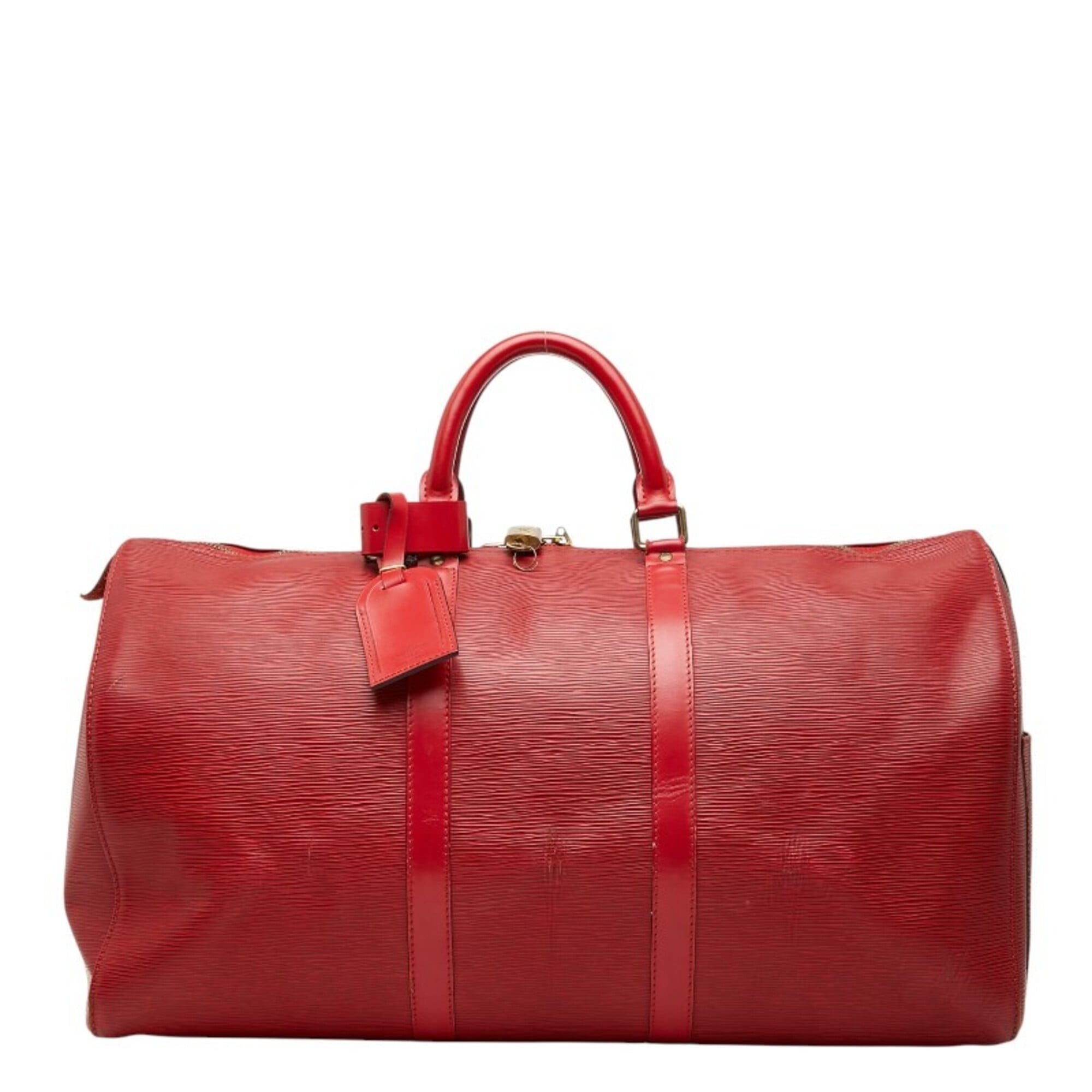 Louis Vuitton Castilian Red Leather Boston Bag (Pre-Owned)